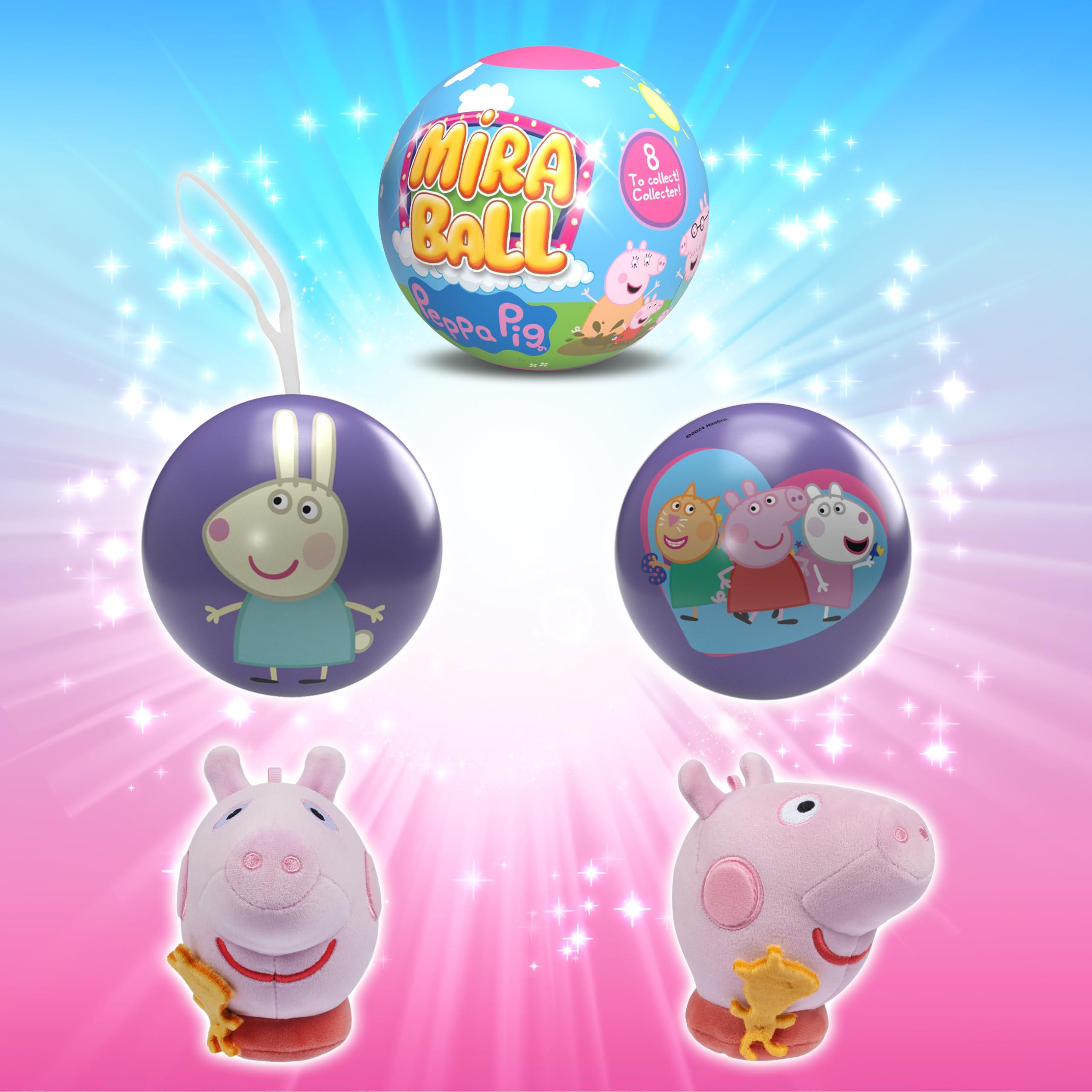 MiraBall MiraBall Peppa Pig Mystery Expandable Maxi Plush to UNbox, Collectible Squishy and Soft Plush with 4 Surprise, Limited Edition, Great Toy Gift, Trendy for Kids Aged 3+ (4-Pack)