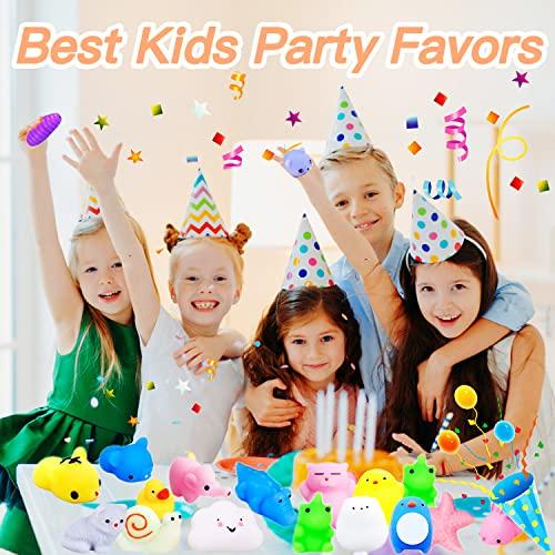 chengchuang Mochi Squishy Toy 100 Pack, Kawaii Squishies Toys Kids Party Favors, Bulk Mochi Animal Stress Relief Toys for Boys & Girls Birthday Party, Classroom Prizes, Halloween Basket Stuffers,Christmas Gifts