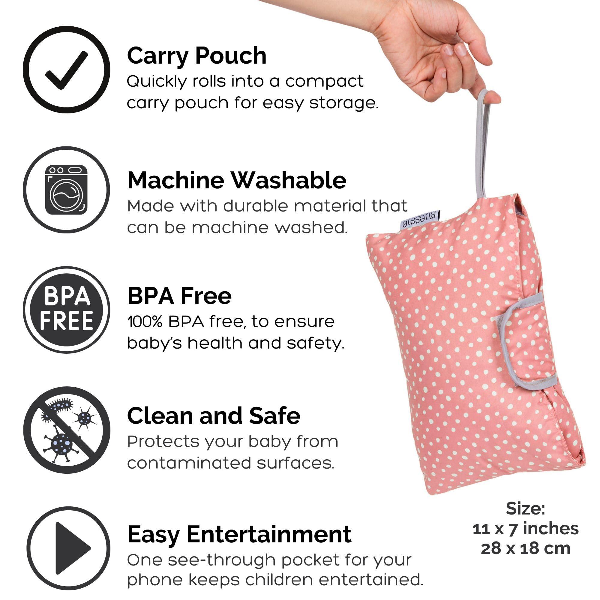 Suessie Suessie Shopping Cart Cover and High Chair Cover, Pink Dots
