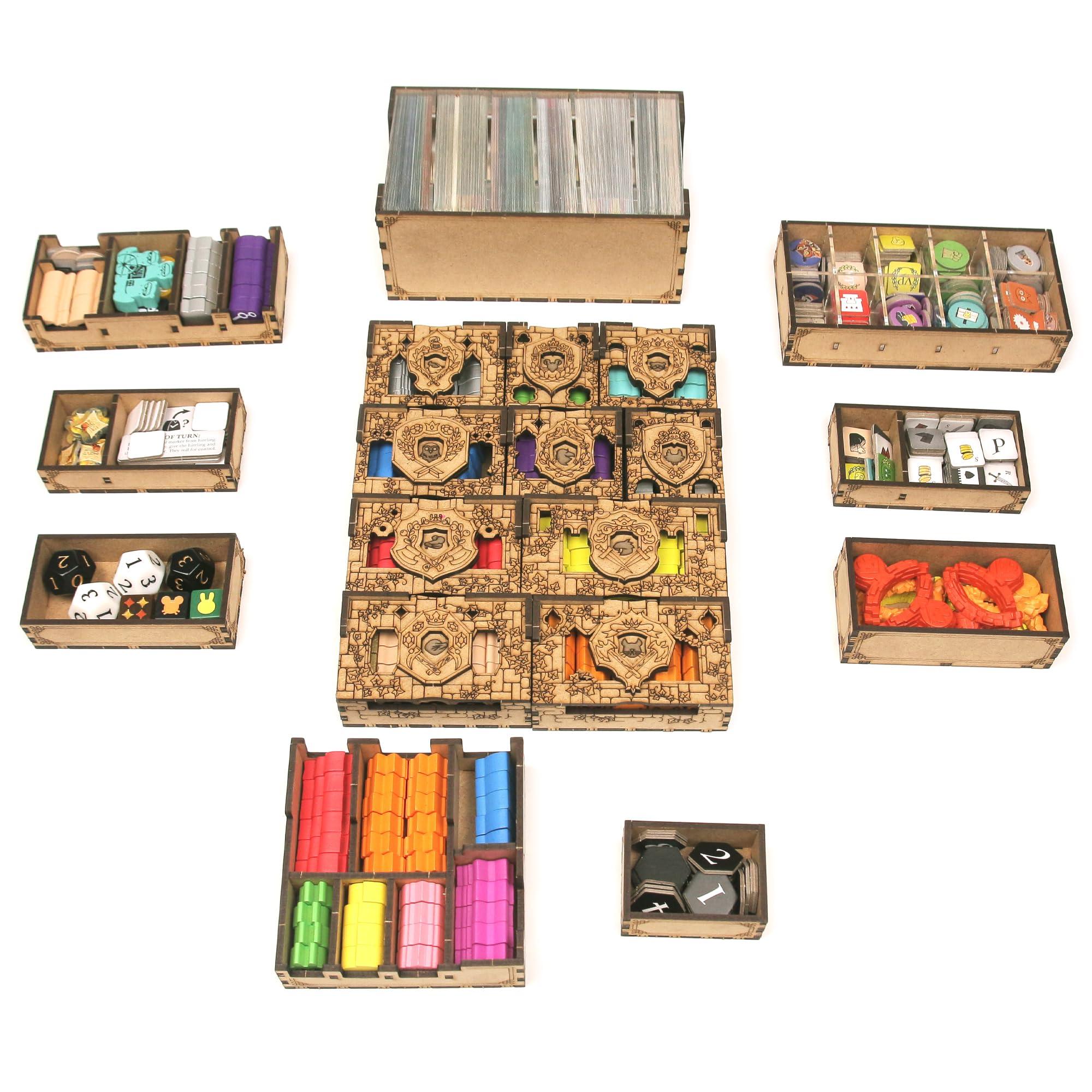 TowerRex TowerRex Board Game Organizer for Root Board Game Box, Root expansions, Root Underworld Expansion, Root riverfolk Expansion, Root Marauder Expansion, Root Clockwork Expansion, Root Tokens and Cards