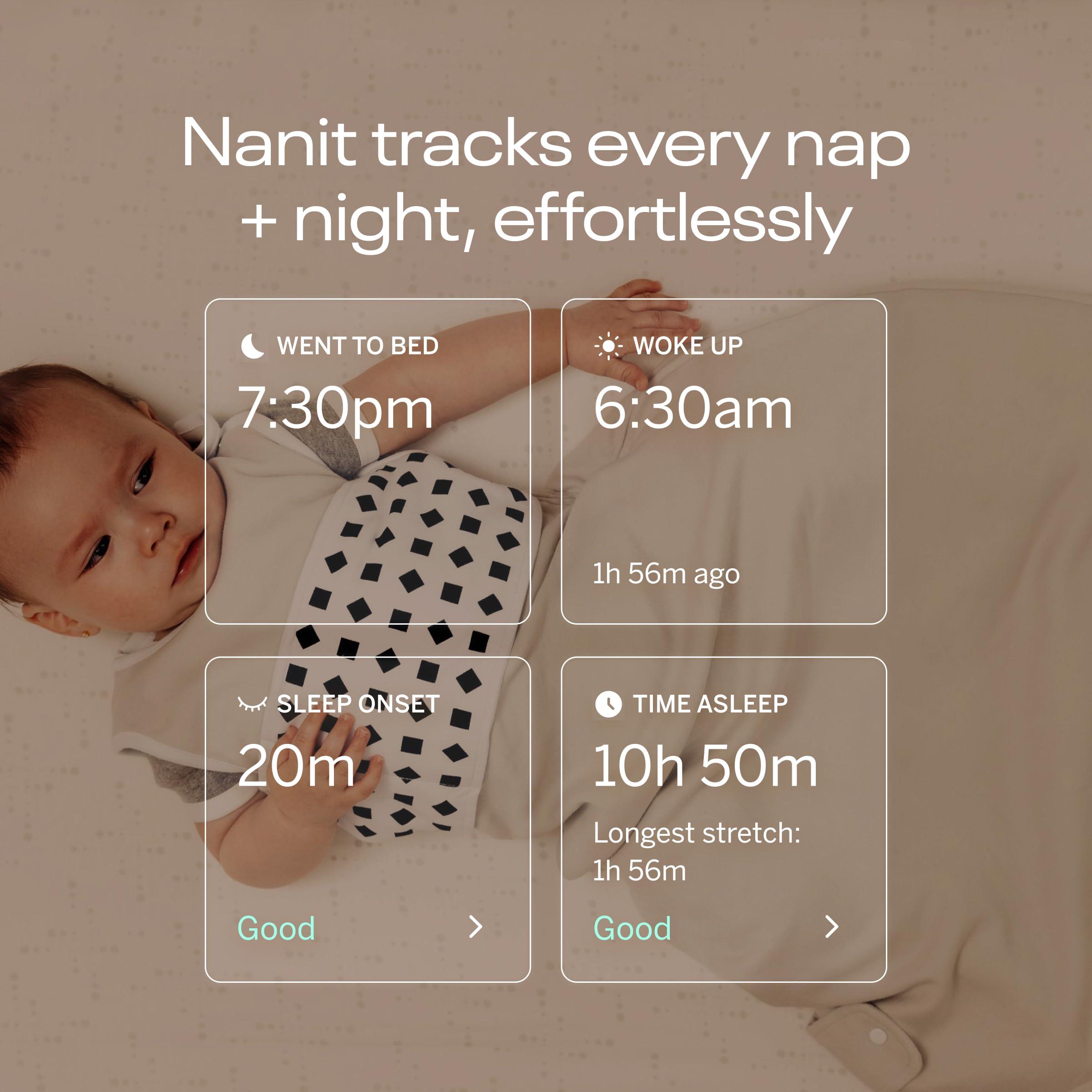 Nanit Nanit Pro Smart Baby Monitor & Floor Stand with Breathing Band, New Version - 1080p Wi-Fi Video & Sound Camera, Sleep Coach & Breathing Motion Tracker, 2-Way Audio, iOS and Android Compatible - White