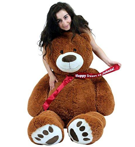 Big Plush Big Plush Personalized 5 Foot Teddy Bear Soft Life Size Animal with Bigfoot Paws - Customized with Your Message