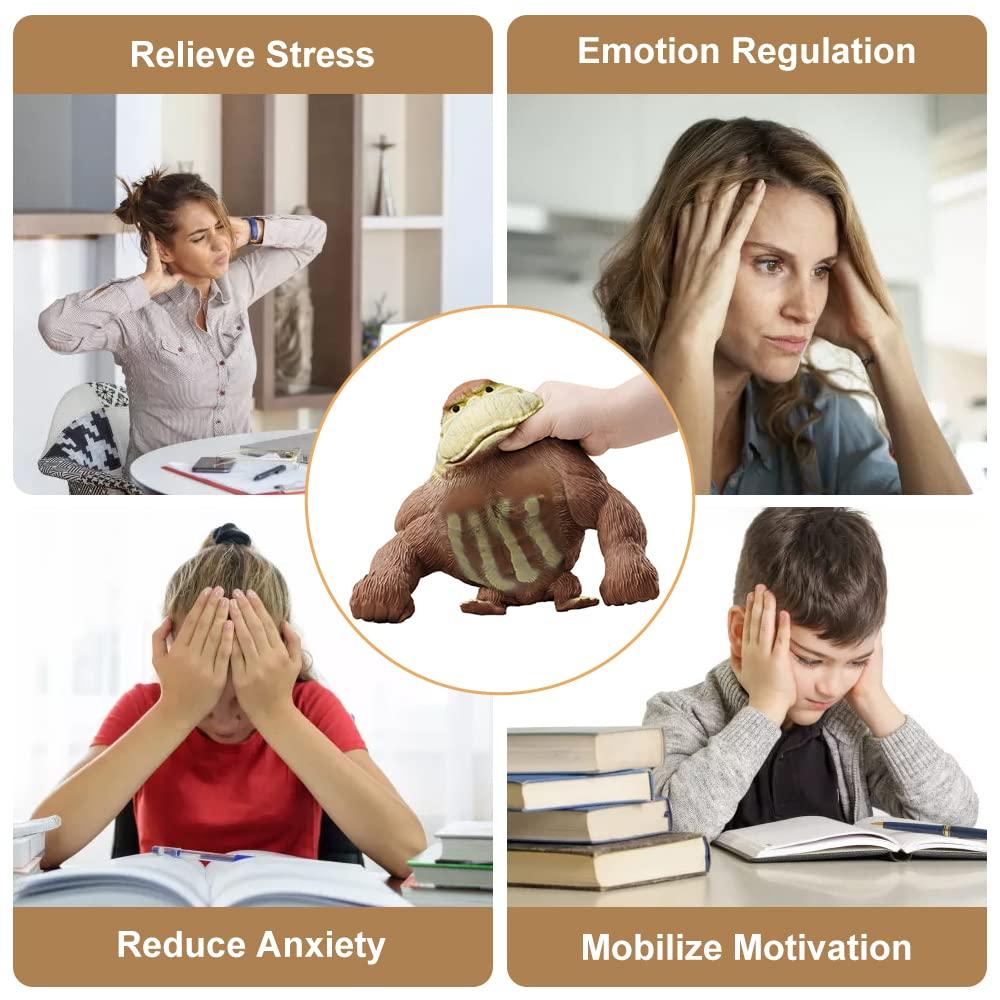 Tiefenets Squishy Monkey Toy, Stretch Gorilla Toy, Decompress and Stretch Stress Relief Toys, Cute as Animal Toys, Stretchy Gorilla Action Figure for Kids Child Boys Girls