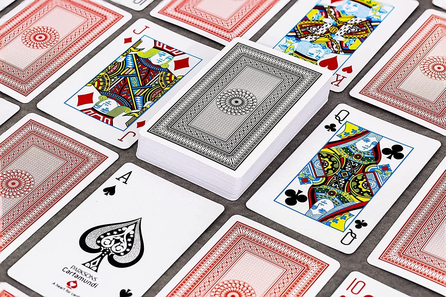 Generic Meredian 555 Gold Premium Exclusive Meredian 555, Paper Playing Cards, Bridge Size, Regular Index, Red & Black, Pack of 12 for Adult