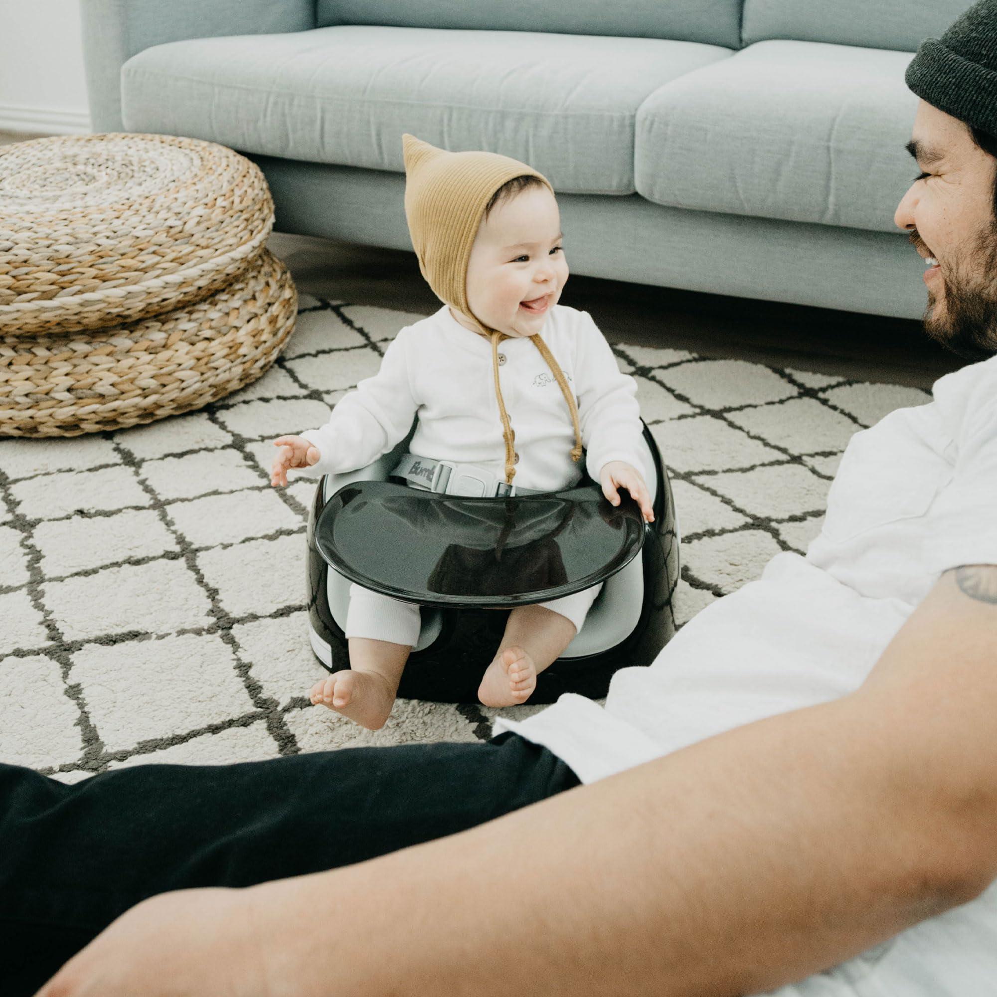 Bumbo Bumbo 3-in-1 Baby Multi Seat Booster w/Tray Table, 6-36 Months, Black/Cool Grey