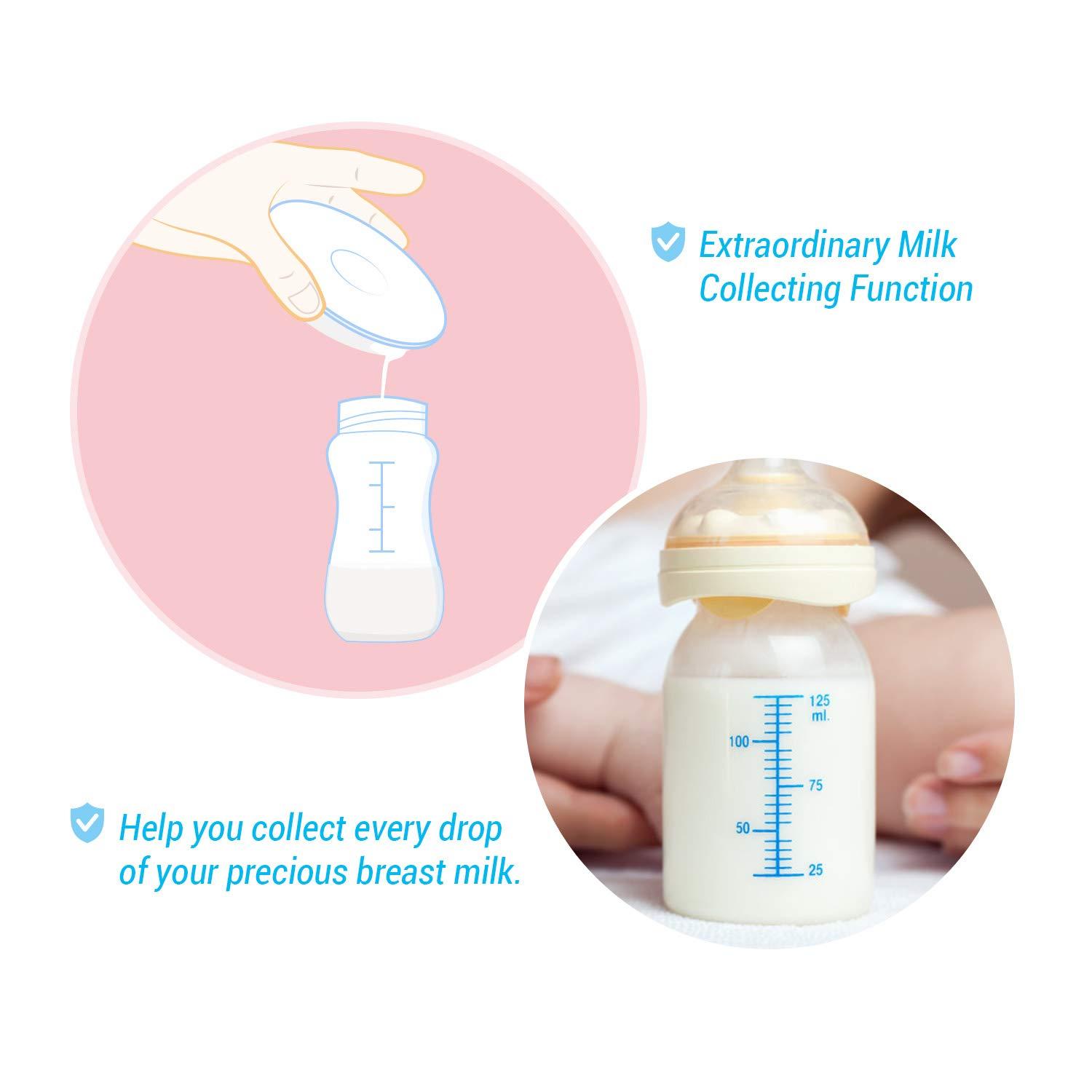 Babebay Breast Shells, 4 Pack Nursing Cups, Milk Saver, Protect Sore Nipples for Breastfeeding, Collect Breastmilk Leaks for Nursing Moms, Soft and Flexible Silicone Material, Reusable