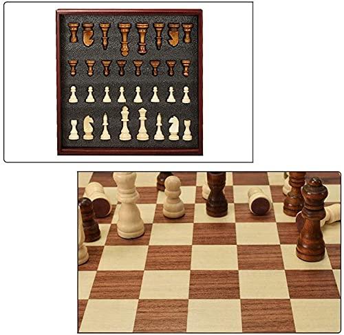 OLOTU OLOTU Portable Chess Wooden Chess Set Portable Travel Chess Board Game Sets with Game Pieces Storage Slots Great Travel Three-Dimensional Toy Funny