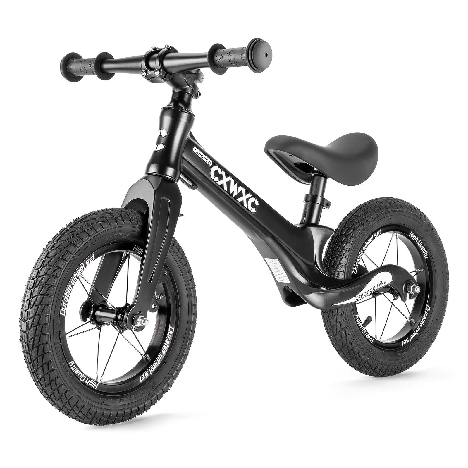 CXWXC CXWXC 12\" Toddler Balance Bike - Ages 24 Months to 5 Years - Kids Push Balance Bike with Footrest, No Pedal Training Bicycle - Birthday Gifts for Girls & Boys