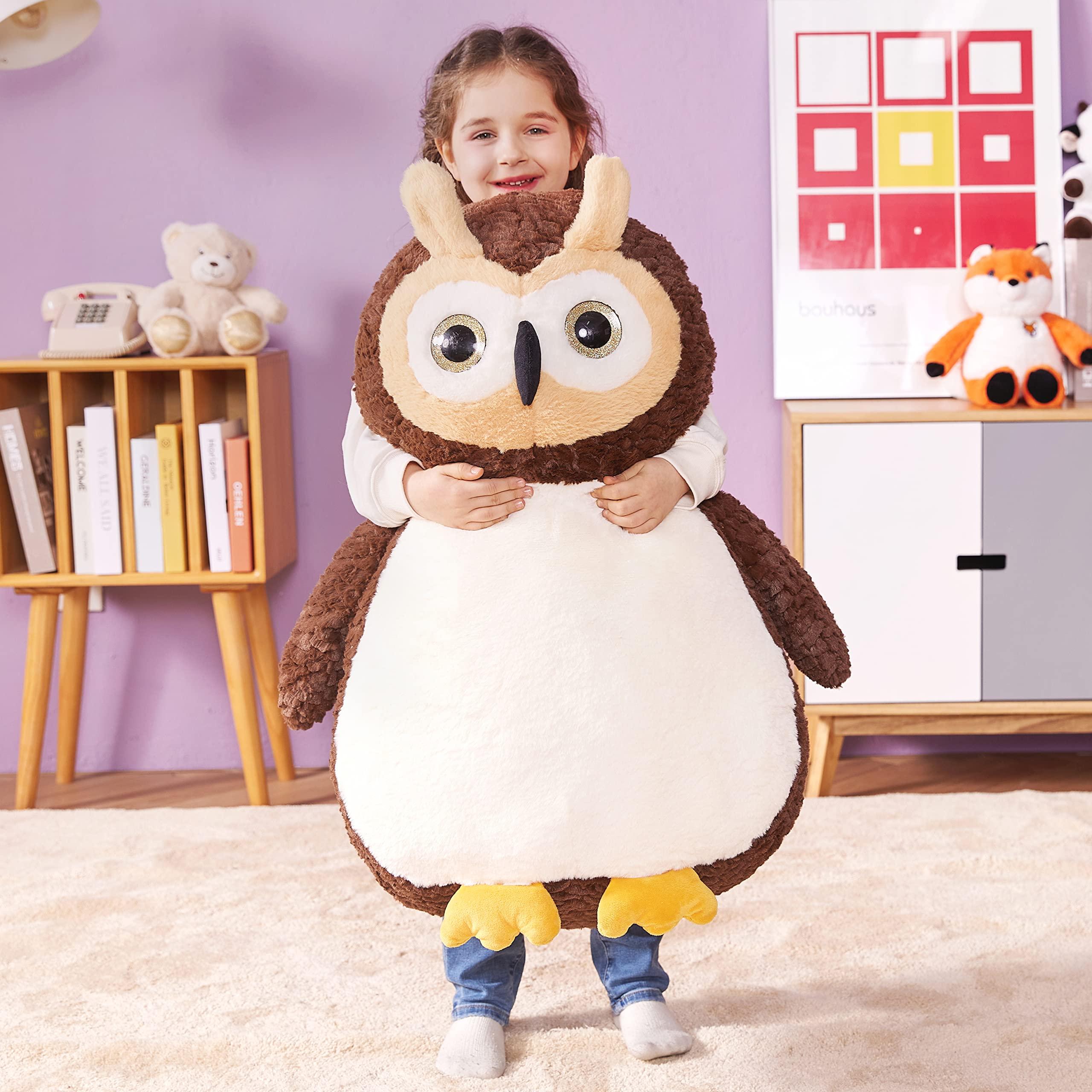 IKASA IKASA Giant Owl Stuffed Animal Plush Toy, 23 Inches Large Owl Plushie Toys for Kids Girls Boys Girlfriend Children