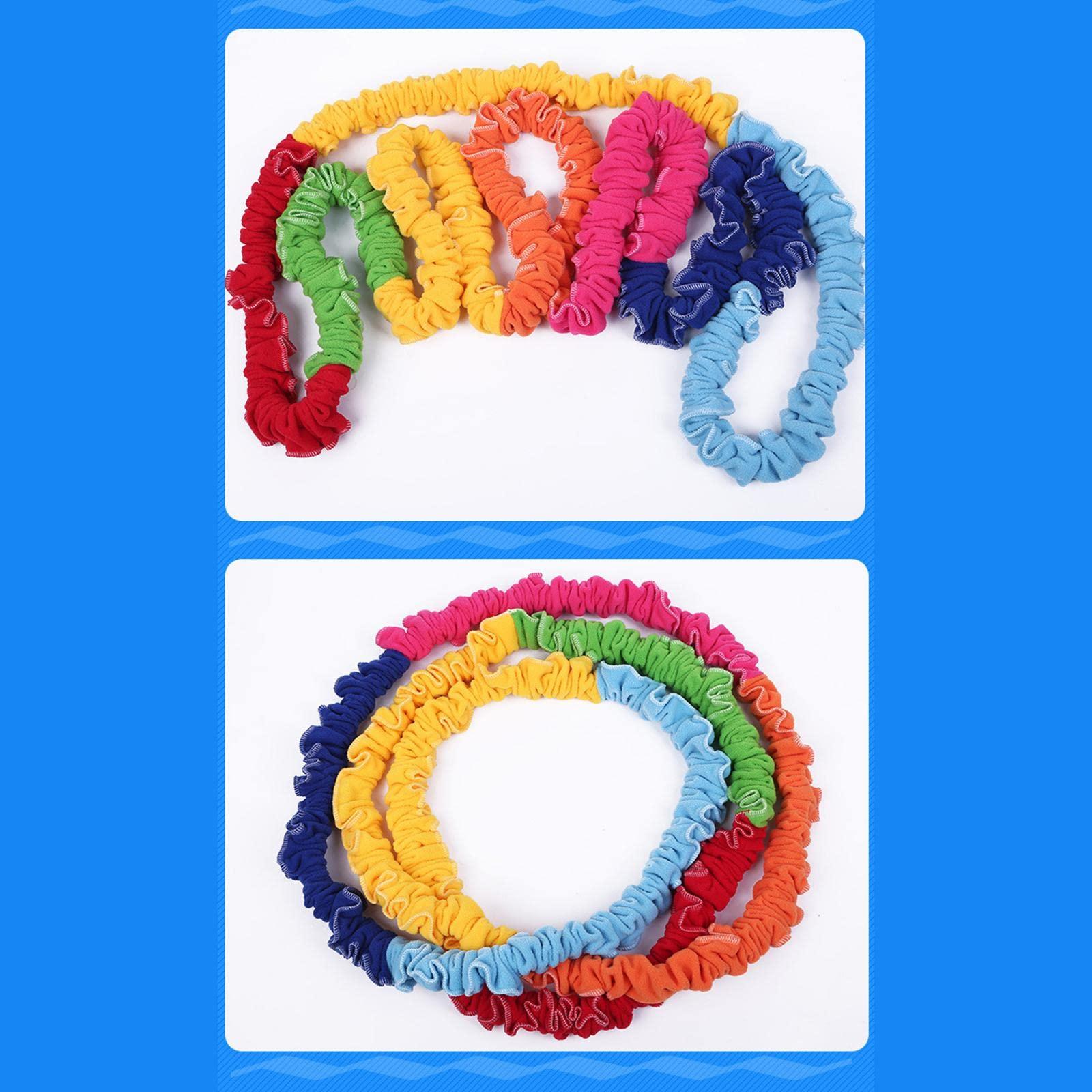 rockible rockible Elastic Cooperative Stretchy Band Differrnt Length Entertainment Toy Multi Color Durable Exercise Band Loop for Outdoor Activities Child, 3M