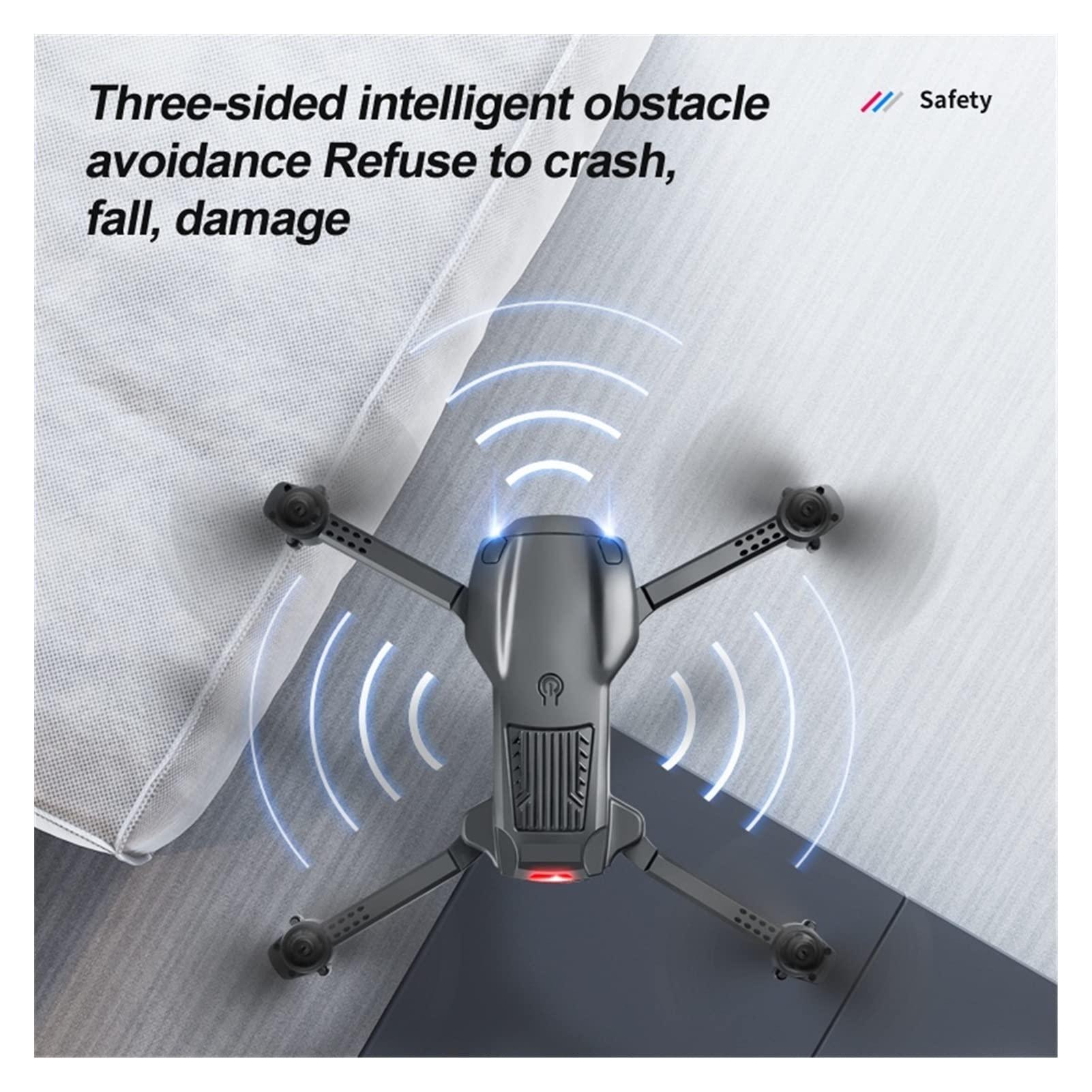 DJFHDIHRFHBVCASIJ Drone Mini Drone 6K HD Dual Camera WiFi FPV Obstacle Avoidance Folding Quadcopter Remote One Key Take Off/Landing (Color : V22 4K Dual Bag 2B Size : 1) (V22 6k Dual Bag 1b 1)