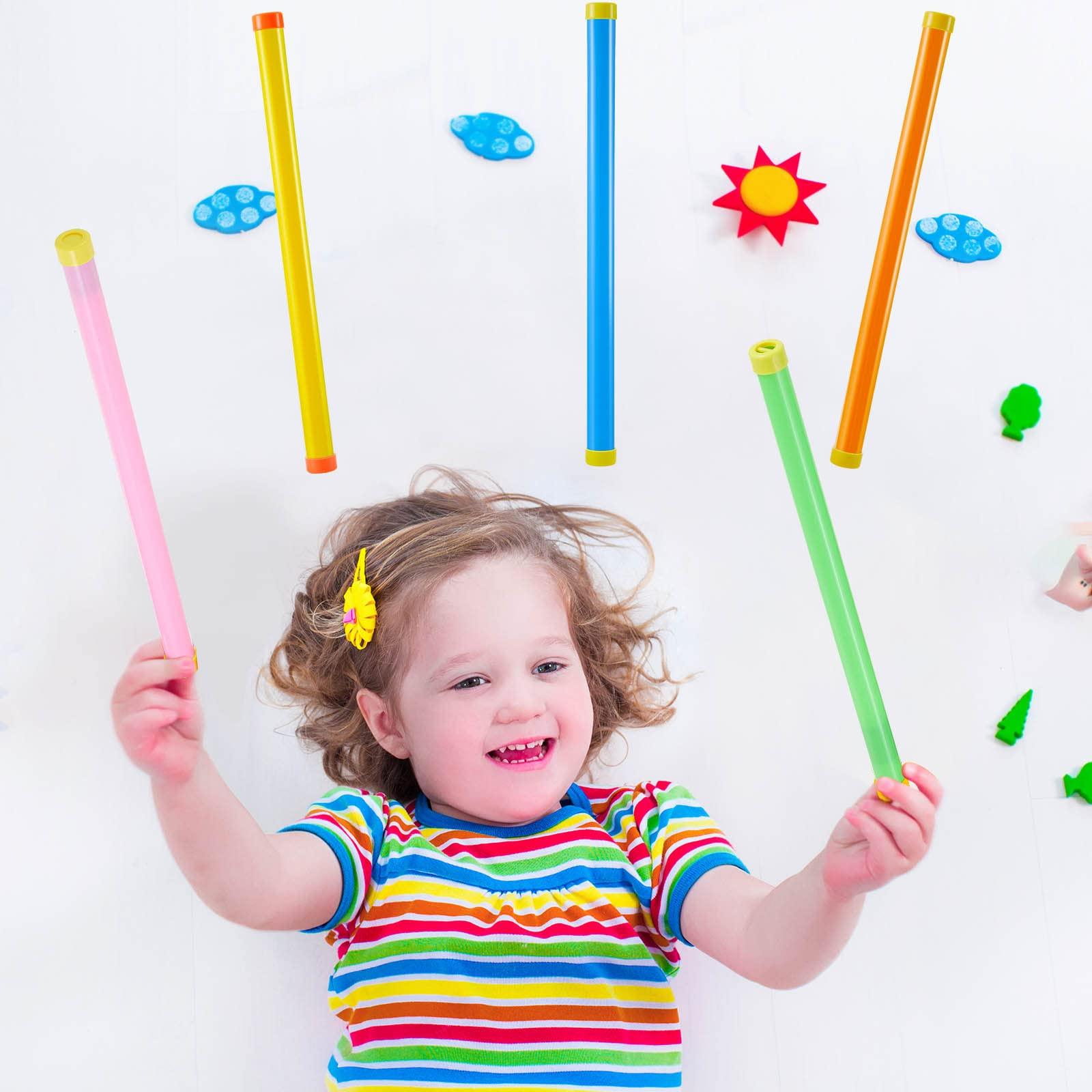 Chivao Chivao 10 Pack Groan Tube Noise Maker Stick Novelty Toy Tube Multi Color Funny Sound Tube Party Favors Christmas Operation for Child, 5 Colors