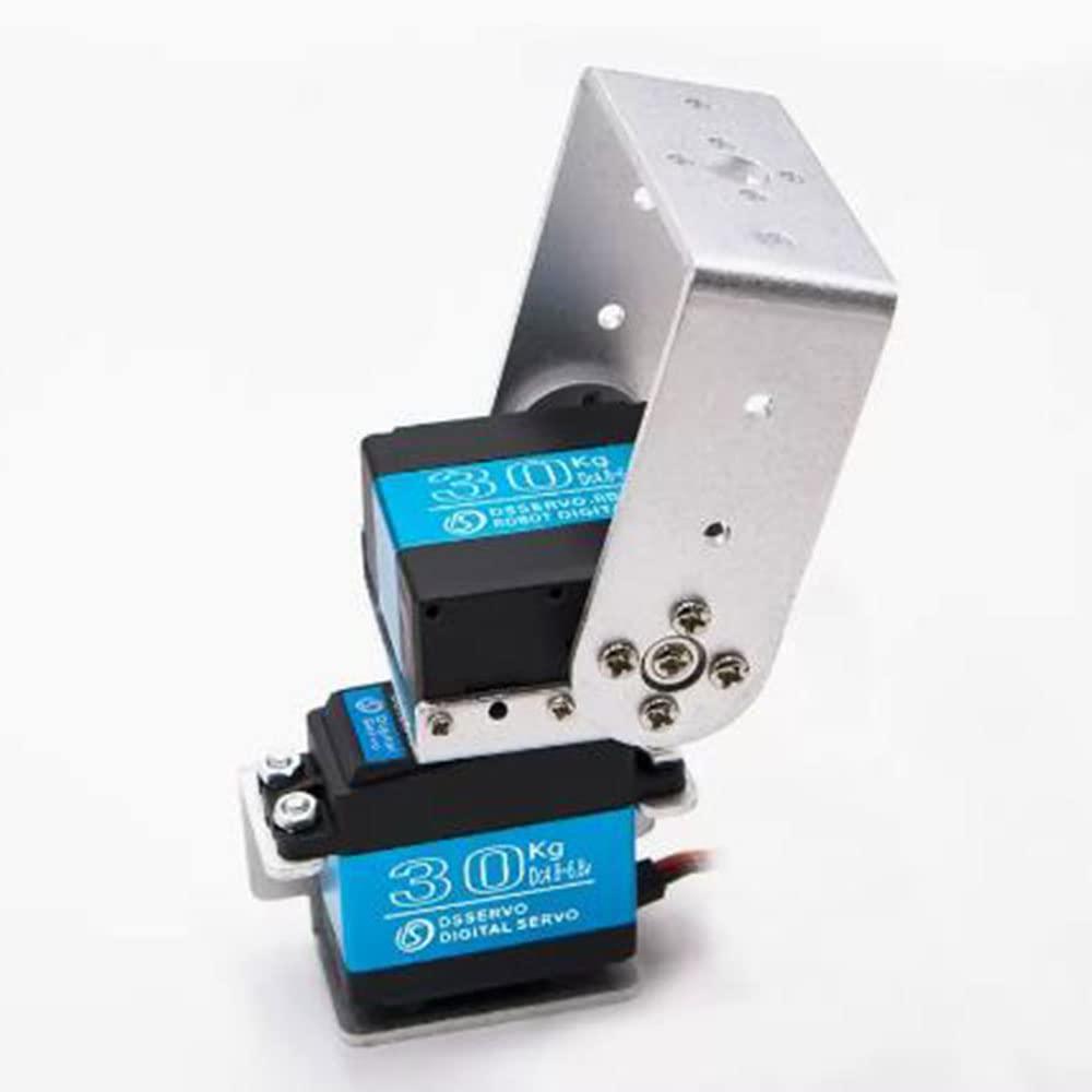 JINOARC 1 Set Servo Mount Bracket Pan Tilt Kit 25T Servo Mounts for MG995 MG996R S3003 Steering Gear Robot Car Boat