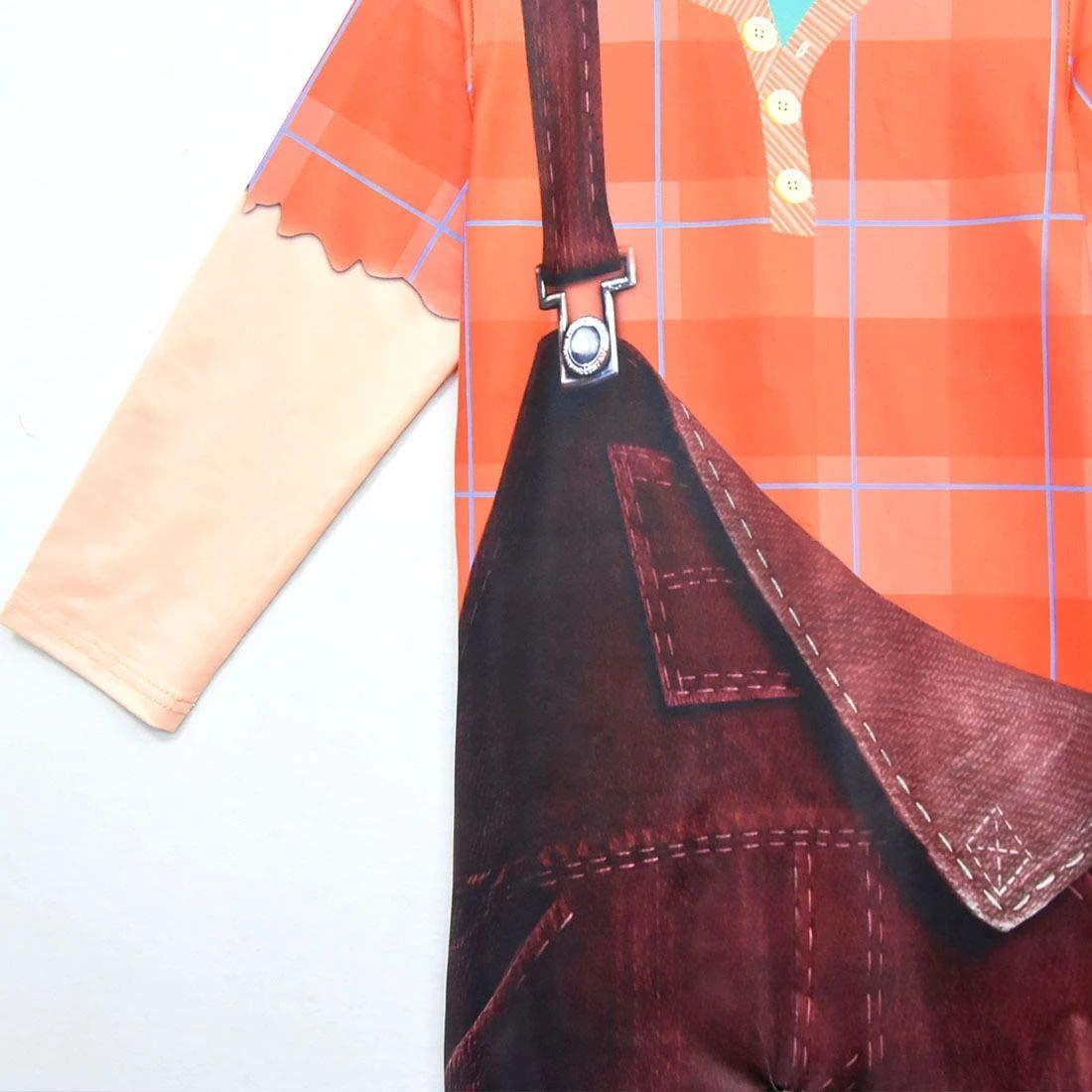 Comnfgl Kids Ralph Vanellope Costume Boys Girls Ralph Jumpsuit Vanellope Von Schweetz Halloween Cosplay Costume M