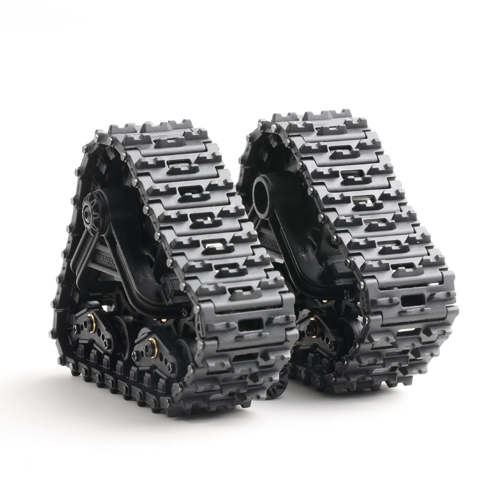 BATRAZZI BATRAZZI FCX24 FCX18 TRX4M SCX24 Tires Rc Car Parts Upgrade Parts Replacement Parts All-Terrain Track Set (2pcs) for 1/24 K5, Smasher, Power Wagon,1/18 FCX18 LC80