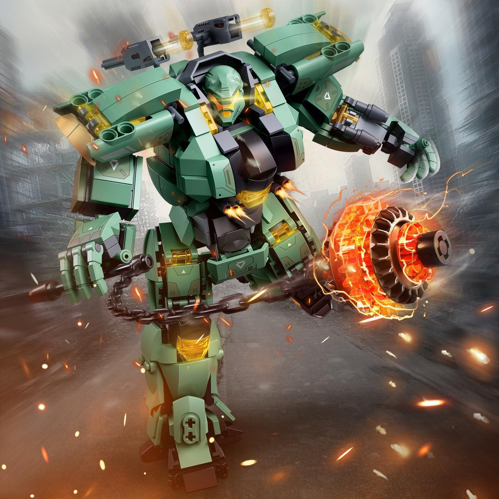 HIGH GODO HIGH GODO Transforming Mech Robot Building Blocks Set,Destroy Warrior City Action Mech Model Building Kit, 542 PCS Cool Robots Toys Gift for Adults and Kids Boys 6 7 8 10+
