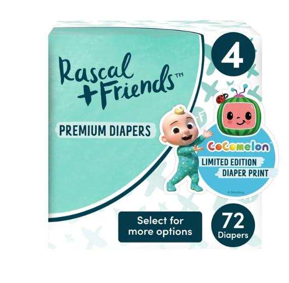 ToysCentral Basics ToysCentral Basics Rascal + Friends Diapers ~~ Edition Size 4, 72 Count, White