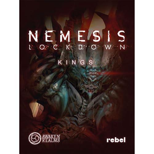 Awaken Realms Nemesis: Lockdown: Kings - Board Game Expansion by Awaken Realms - Sci-Fi Horror Game - Strategy Game - Cooperative Adventure Game - Adults & Teens Ages 14+ - 1-5 Players - Playtime 1-2 Hours