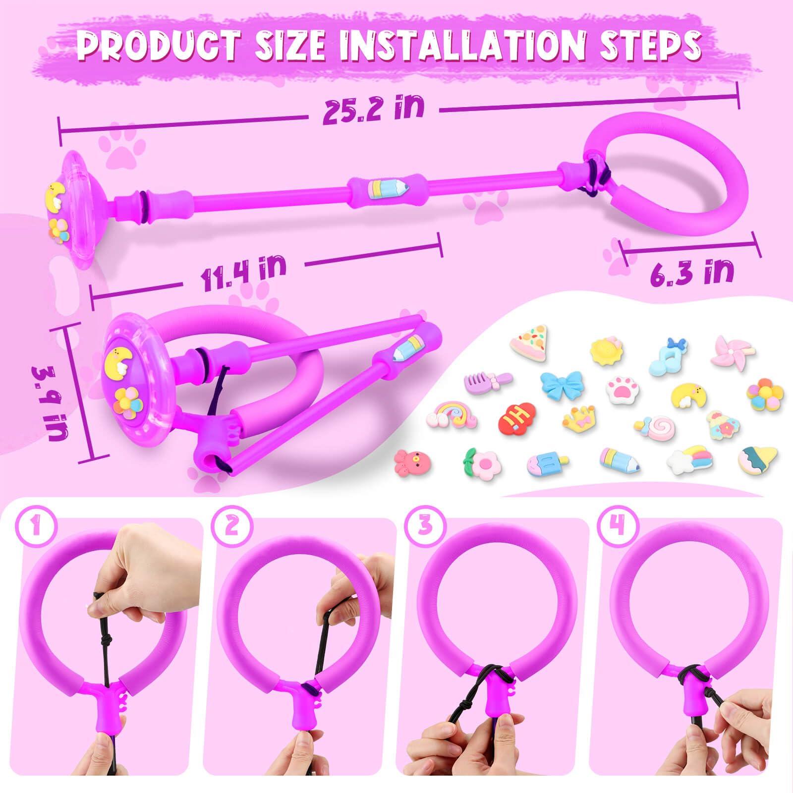 Gretex Gretex Skip it Girls Toys Age 6-8 Years Old: Outdoor Toys for Kids Ages 4-8 Girls Toys 8-10 Gifts for 6 Year Old Girl 8 Year Old Girl Birthday Gift Ankle Skip Ball for Kids Age 8-12 Years Old