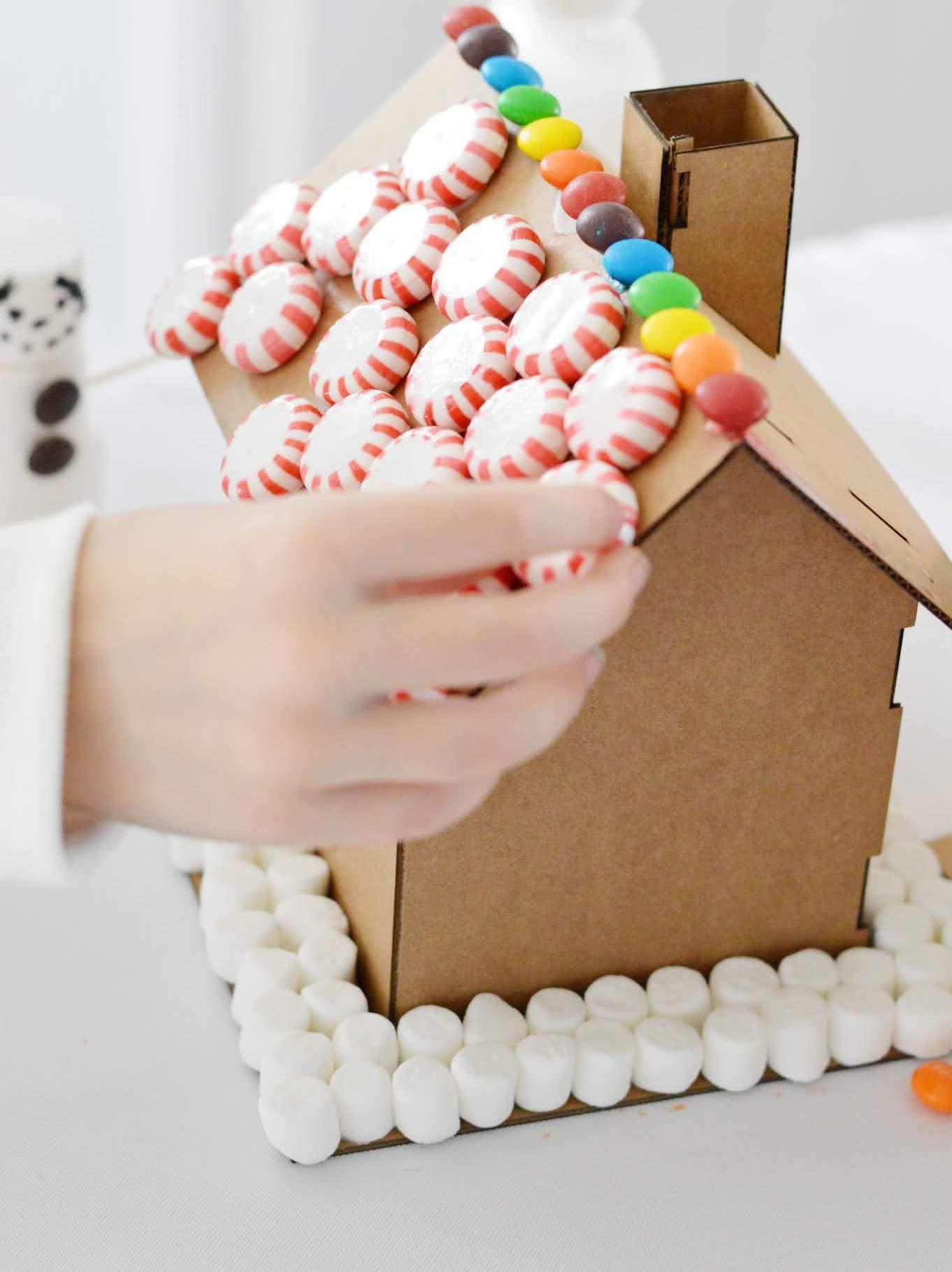 Ginger & Lime Design Kid\'s Craft House Kit (Cardboard) - Pack of 5 - Designed & Made in The USA - Craft for Home, Classroom, Family DIY Decor