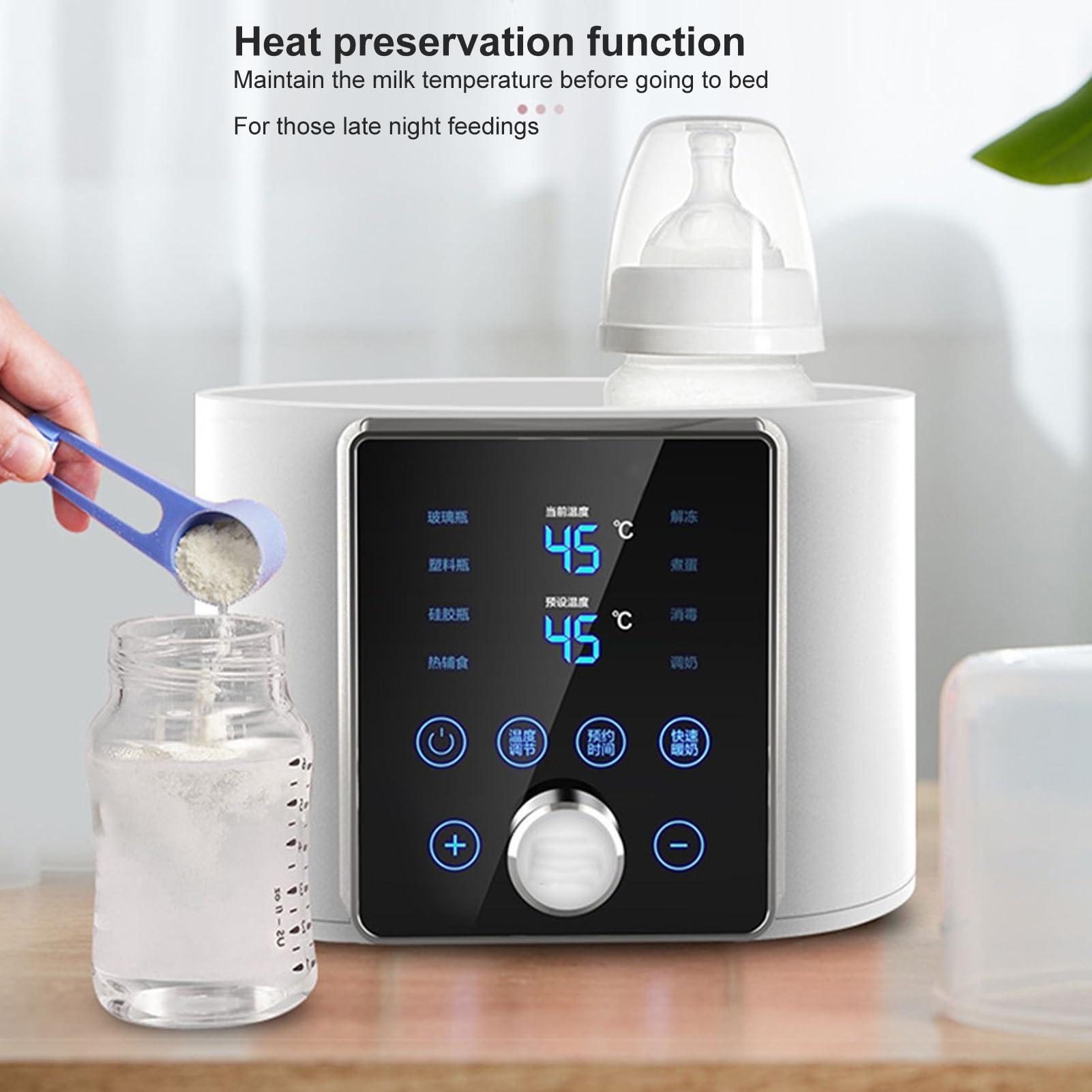 Marhynchus Baby Bottle Warmer, 2 Bottles Fast Heating, Bottle Cleansing, Multifunction Portable Bottle Warmer