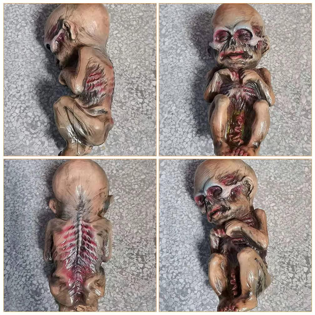 Toyvian Toyvian Halloween Haunted Doll, Scary Ghost Baby, Halloween Haunted House Decor, Scary Ghost, Creepy Zombie Baby Ghost Baby Doll, for Adult Prank, Scary Halloween Decorations