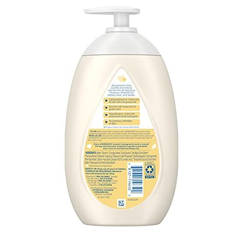 Johnson\'s Baby Johnson's Baby Skin Nourish Moisturizing Baby Lotion for Dry Skin with Shea & Cocoa Butter Scents, Gentle & Lightweight Body Lotion for The Whole Family, Hypoallergenic, Dye-Free, 16.9 fl. oz