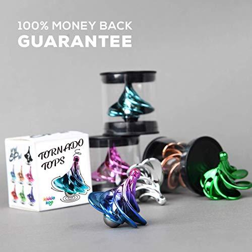 KIDDO KOO KIDDO KOO Tornado Spinning Tops - New Spinning top for Kids and Adults. A Great Decompression Toy forhome or The Office. Spins with Wind! Our Gyro Tops can Forever Spin (Aurora & Gold 2PK)