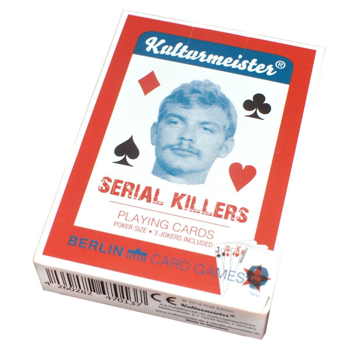 Kulturmeister Kulturmeister - Serial Killer Playing Cards - Poker Size Card Game, Psycho Killer Card Game, Professional Poker Playing Cards Set, Play Cards with Serial Killers Theme, Card Poker for Game Nights