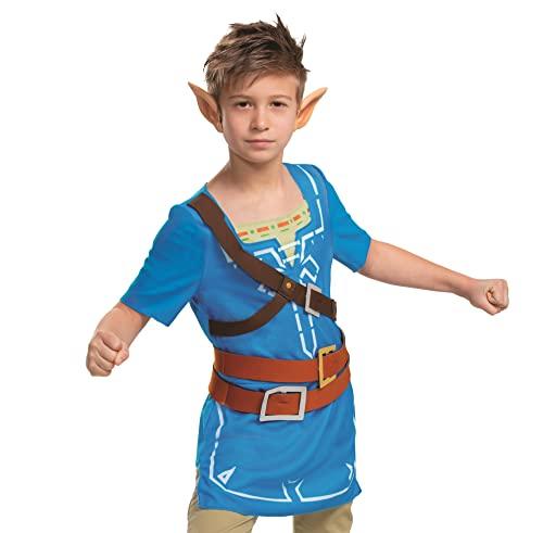 Disguise Link Costume for Kids, Official Zelda Breath of The Wild Costume, Classic Child Size Large (10-12) Multicolored