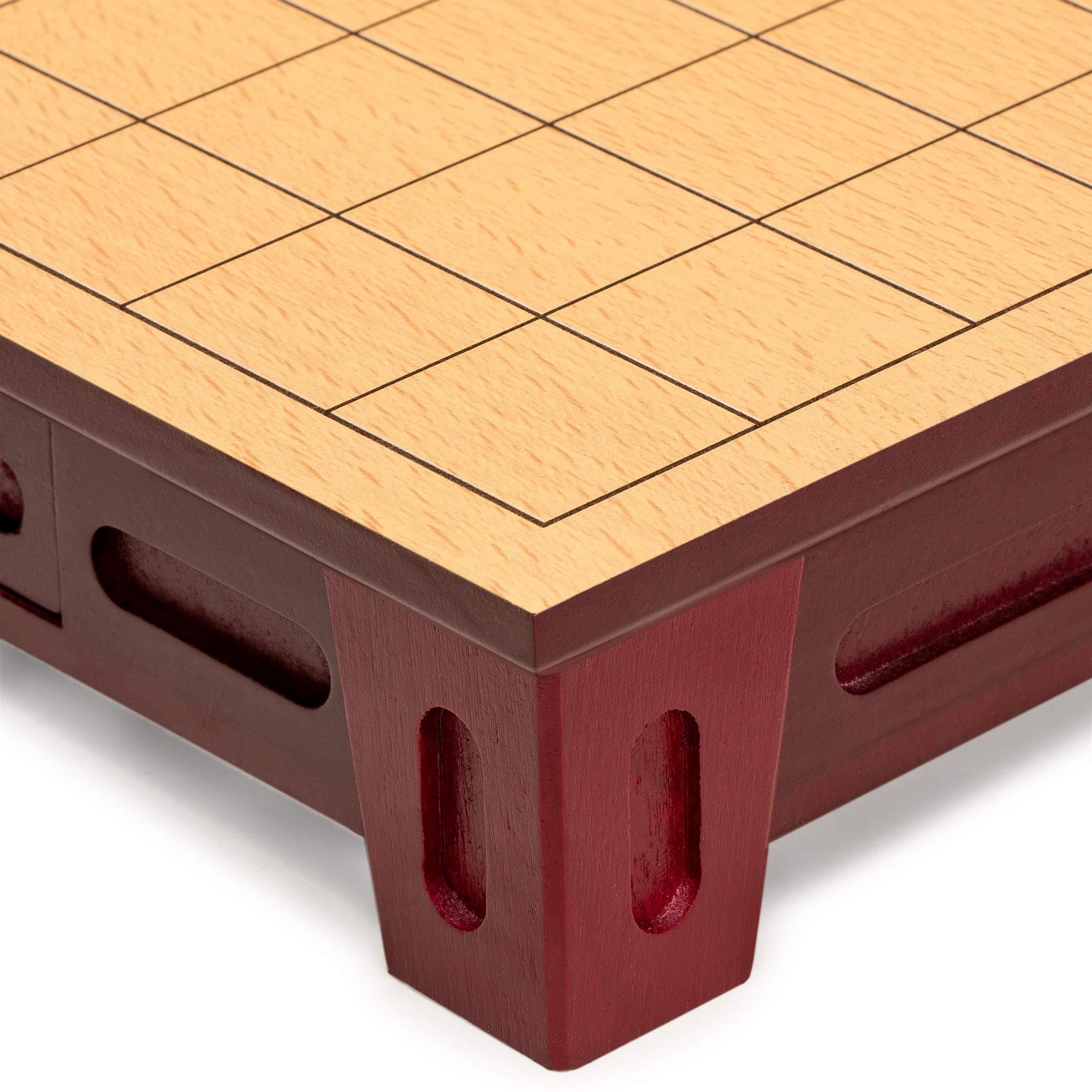 Yellow Mountain Imports Yellow Mountain Imports Shogi Japanese Chess Game Set - Wooden Board with Drawers and Traditional Koma Playing Pieces