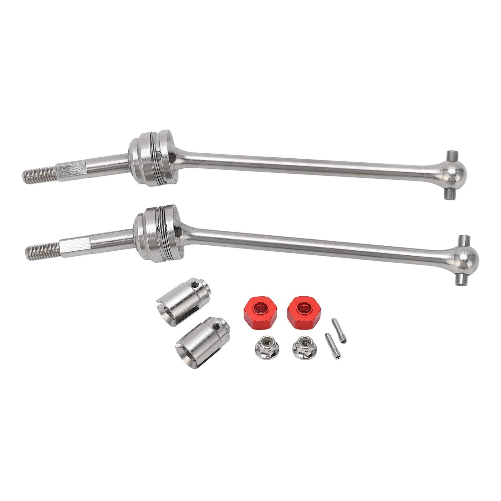 OUKENS OUKENS Rear CVD Driveshaft, Steel Aluminum Alloy Transmission Axle Joint Replacement RC Rear Drive Shafts Spare Parts for 1/10 RC Car RC Trucks RC Car Model