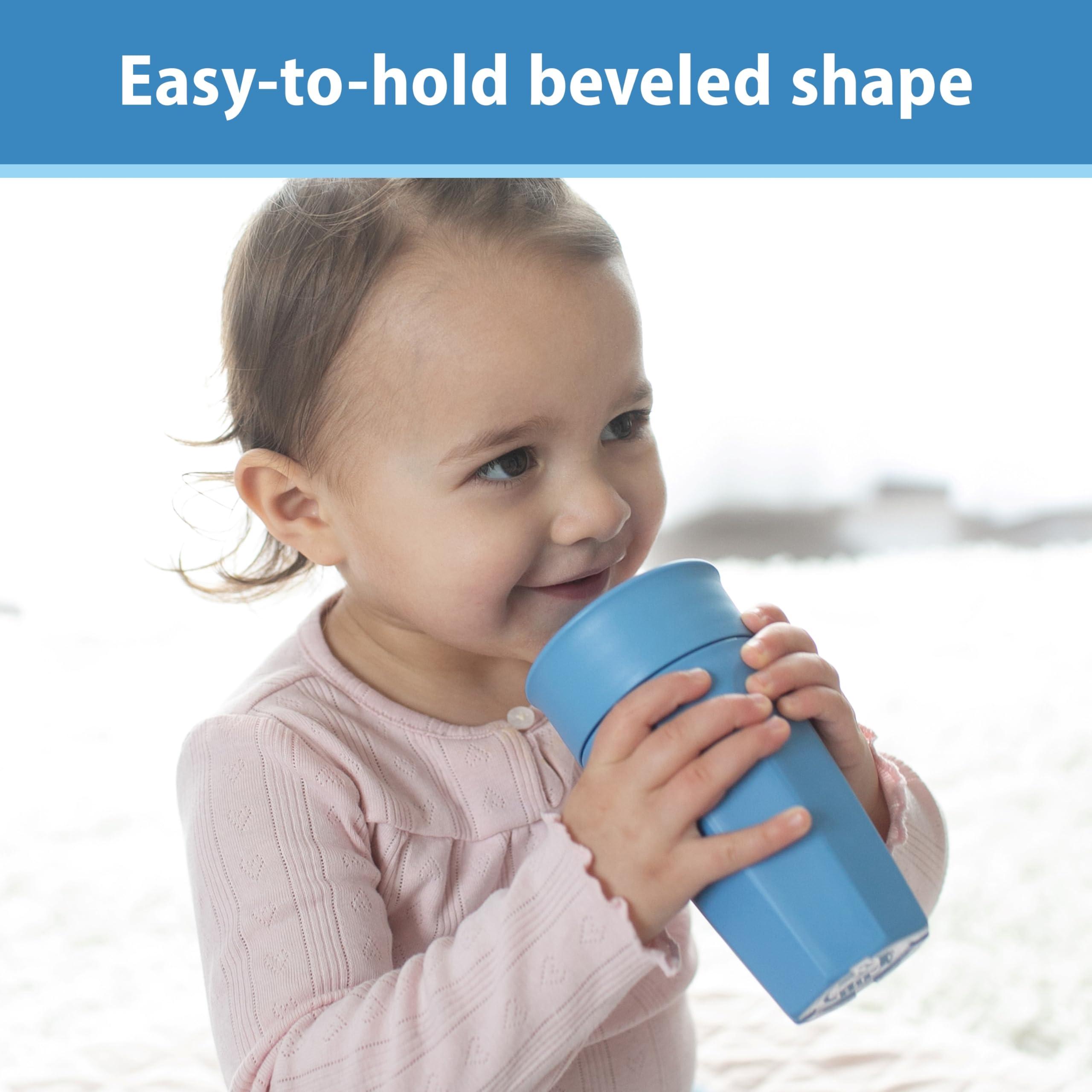 Dr. Brown's Dr. Brown's Milestones Cheers 360 Training Cup for Toddlers & Babies, Leak-Free Sippy Cup, Blue/Aqua, 10oz/300mL, 9m+, 2 Pack (Colors May Vary)