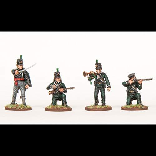 Wargames Atlantic Napoleon's Wars: British Riflemen (32 Multi Part Hard Plastic 28mm Figures)