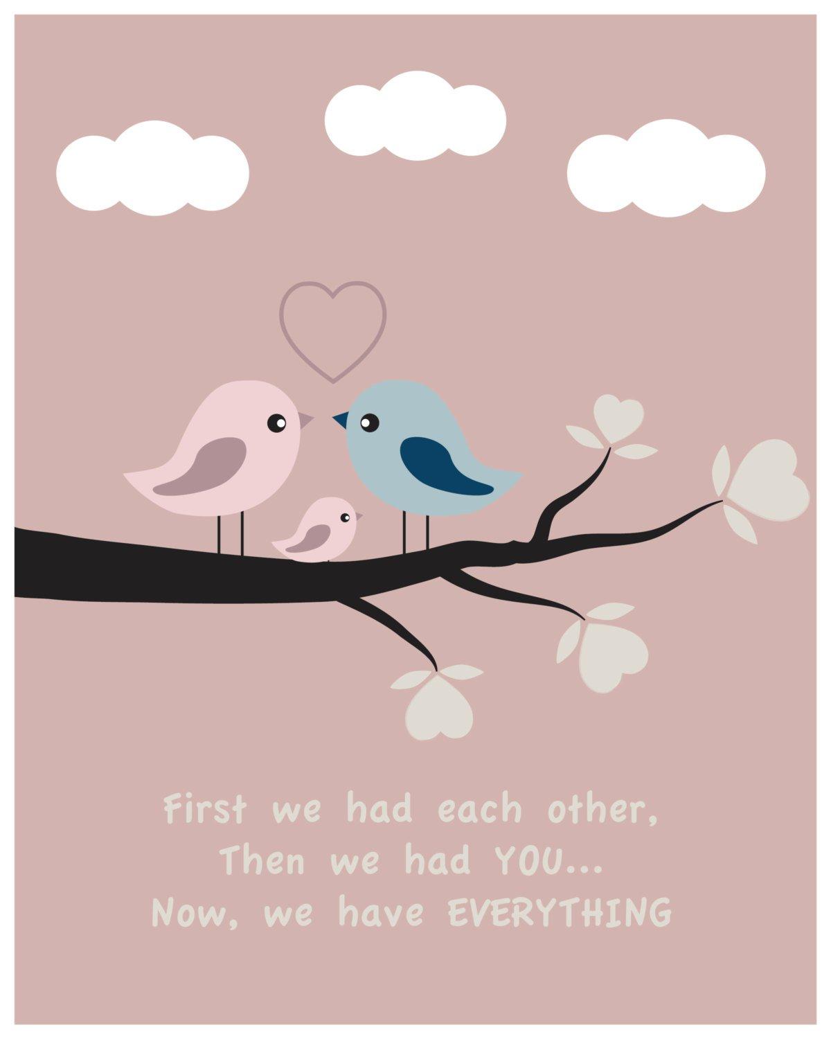 GoodNightOwlDesigns Personalized Nursery Art "First We had each other, then we had you, now we have everything," - FRAME NOT INCLUDED**