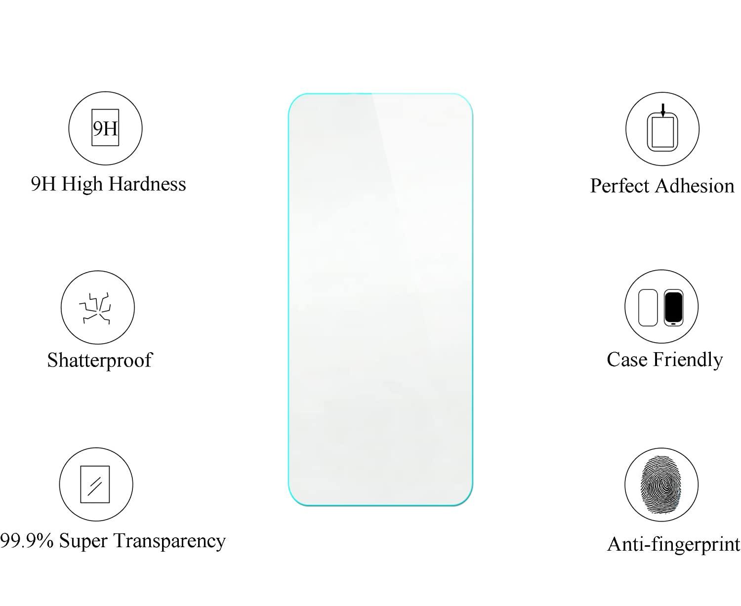 jioeuinly HotPepper Serrano 3 Case Compatible with Hot Pepper Serrano 3 Hpp-L55b Qlink Wireless Phone Case Cover [with Tempered Glass Screen Protector][Hard PC + Soft Silicone][Gold Glitter+Luminous] JSH-TT
