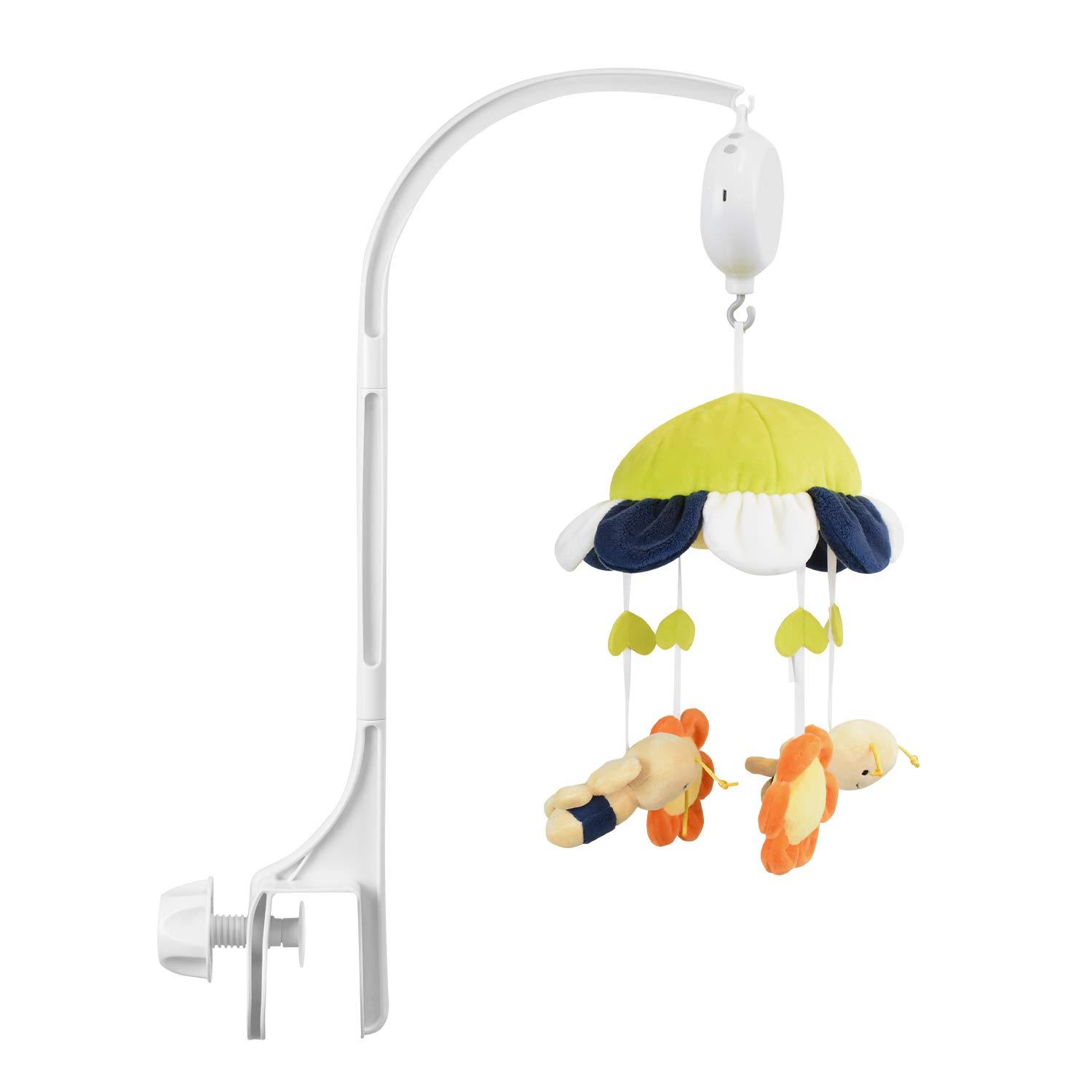 HLEEDUO HLEEDUO 24 inches crib mobile arm for cribbassinet mobile clip on cribclaw part is "U"type design,anti-slip mobile arm for cribcrib mobile holder