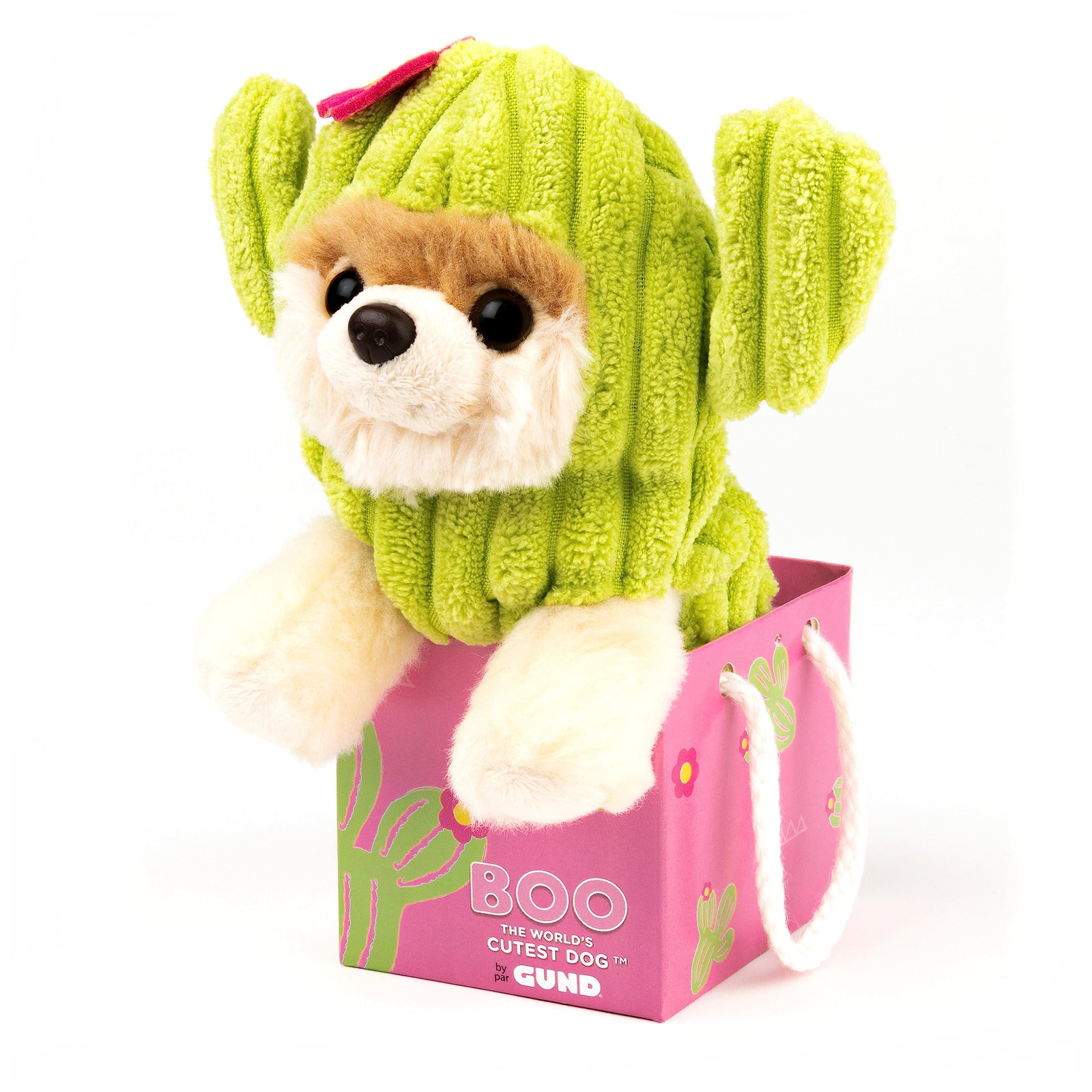 GUND GUND The World’s Cutest Dog Boo Itty Bitty Boo #62 Cactus Plush Stuffed Animal Dog, 5”
