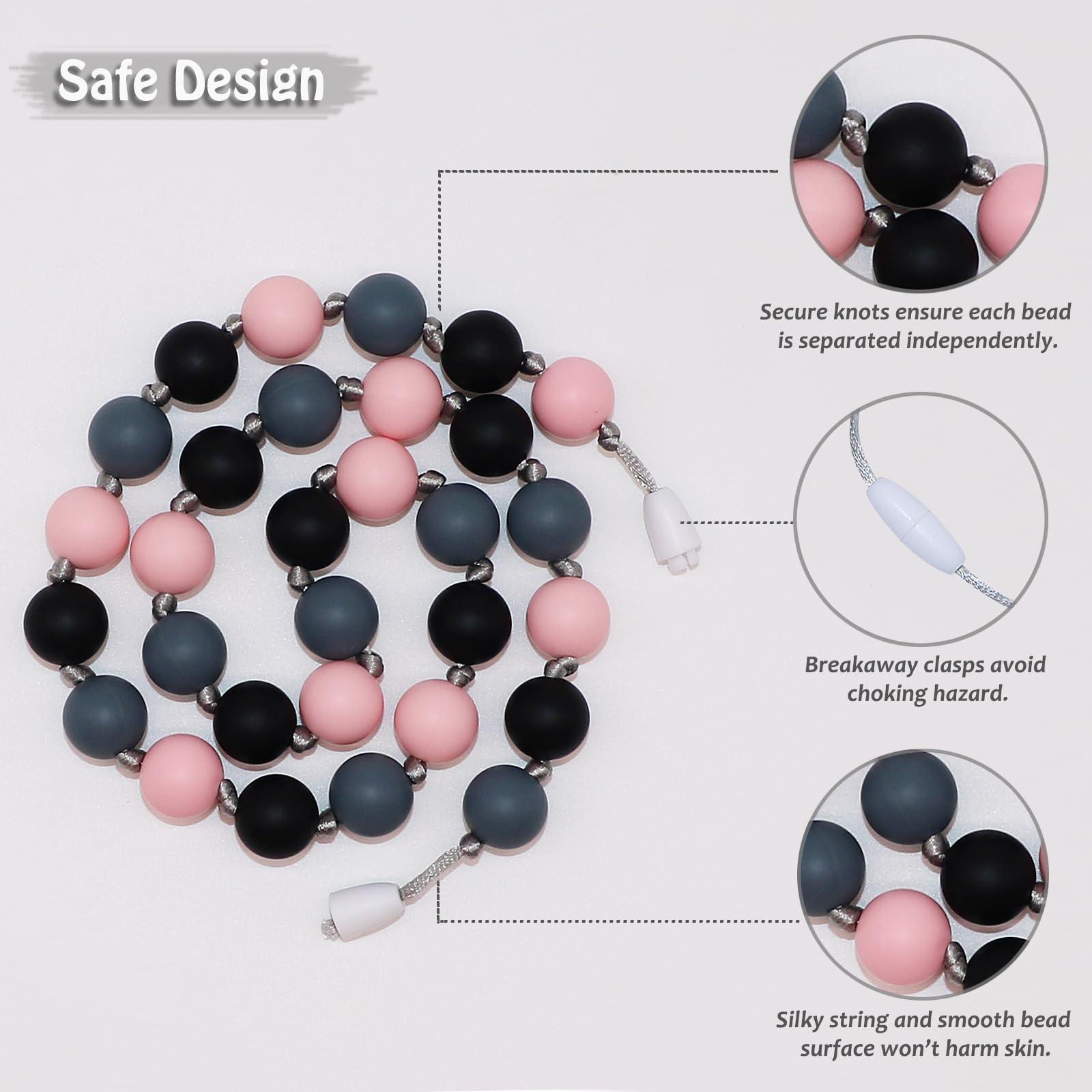Flyaway Teething Necklaces for Baby Infant, 4pcs