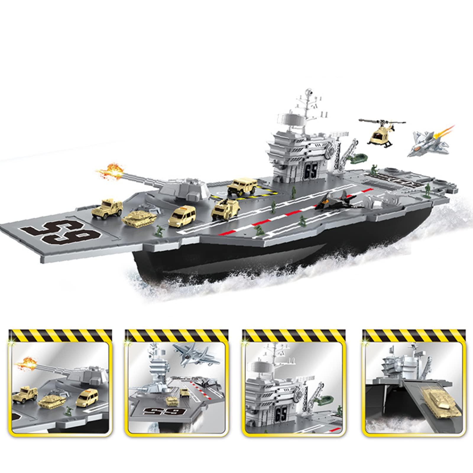 Generic Aircraft Carrier Toy, Military Battleship Aircraft Carrier Toys,Army Set,Military Battleship Model Building Toy Kit