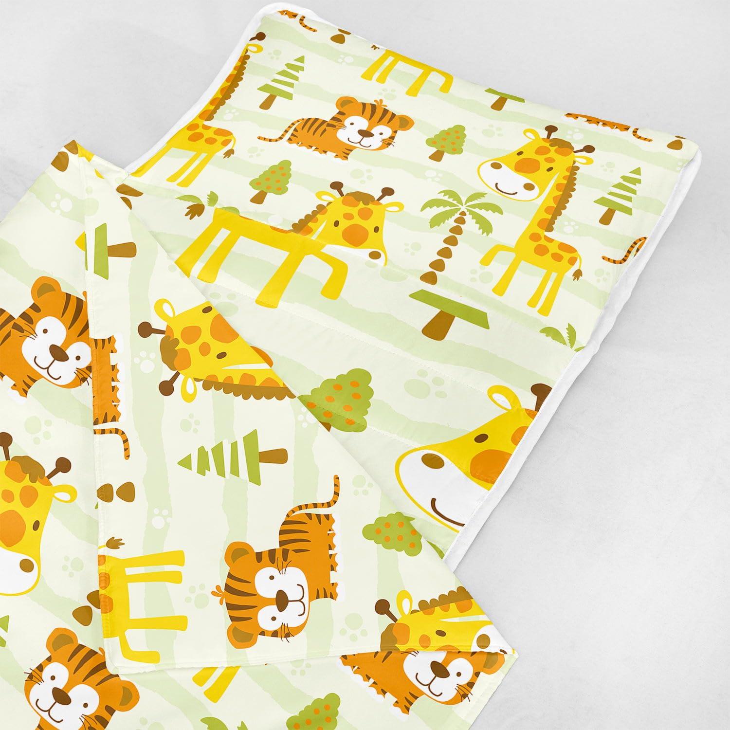 Datura home Datura home Nap Mat -Tiger Giraffe Sleeping Bag with Removable Pillow - Daycare and Sleepovers Preschool Kindergarten Bedding Set for Kids Toddler Boys Girls(Giraffe Large)