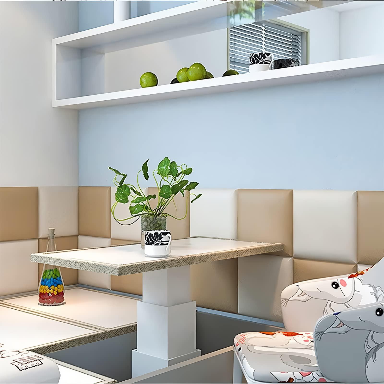 RWBATT RWBATT Anti-Collision Wall Padding for Kids, 11.8 X 11.8 Upholstered Wall Panels Headboard, Peel and Stick 3D Wall Panel, Tatami Nursery Playroom Protection Wall Stickers (Black, 4)