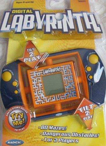 Radica Radica Hand Held DIGITAL LABYRINTH GAME w 80 MAZES, VIRTUAL MOTION SENSORS, OBSTACLES & More! (2005)