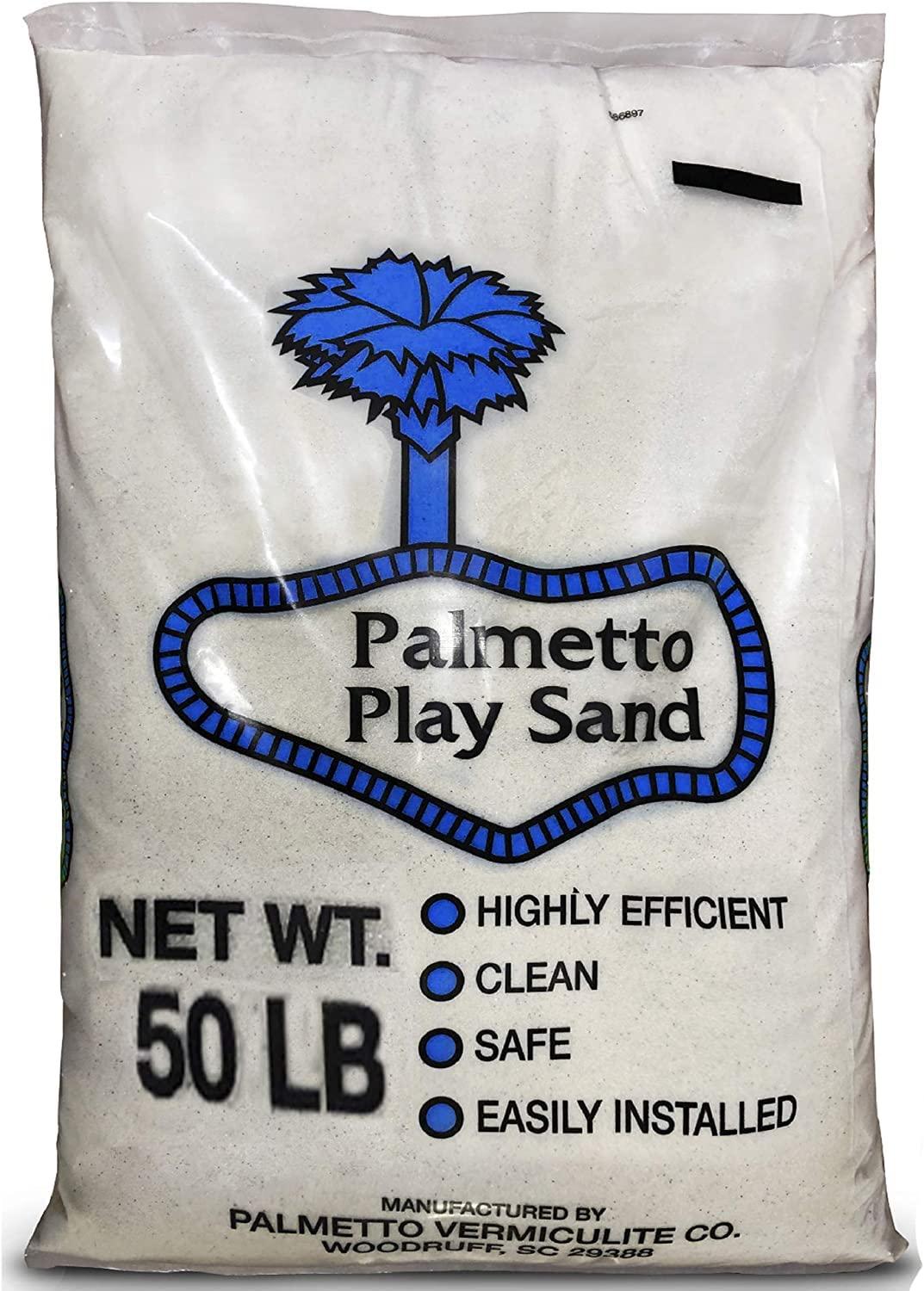 Play Sand Palmetto Soft Play Sand, Clean & Low-Dust for Sensory Fun, Creme Colored, 50 lbs