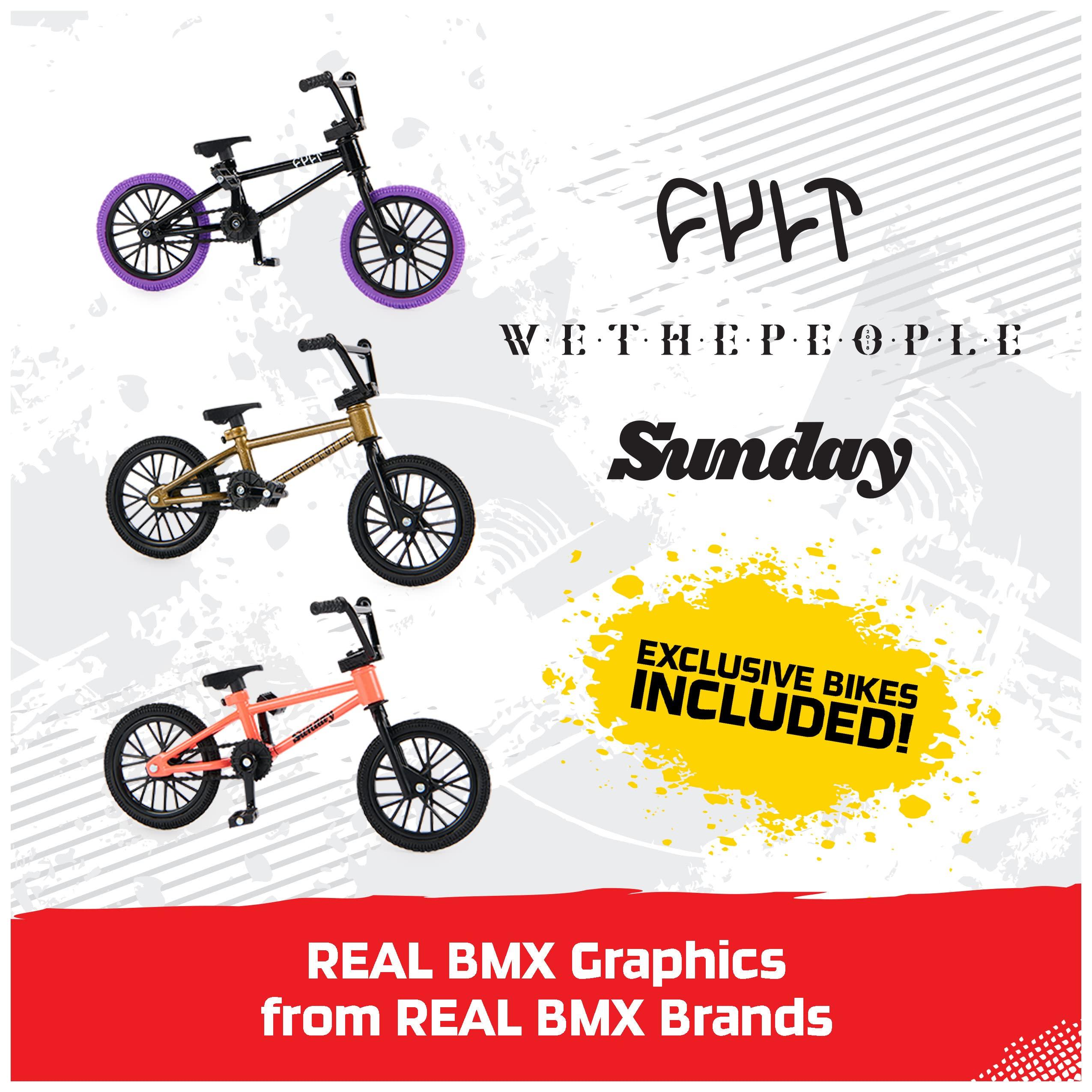 TECH DECK TECH DECK, BMX Finger Bike 3-Pack, Collectible and Customizable Mini BMX Bicycle Toys for Collectors, Kids Toys Ages 6 and Up (Amazon Exclusive)
