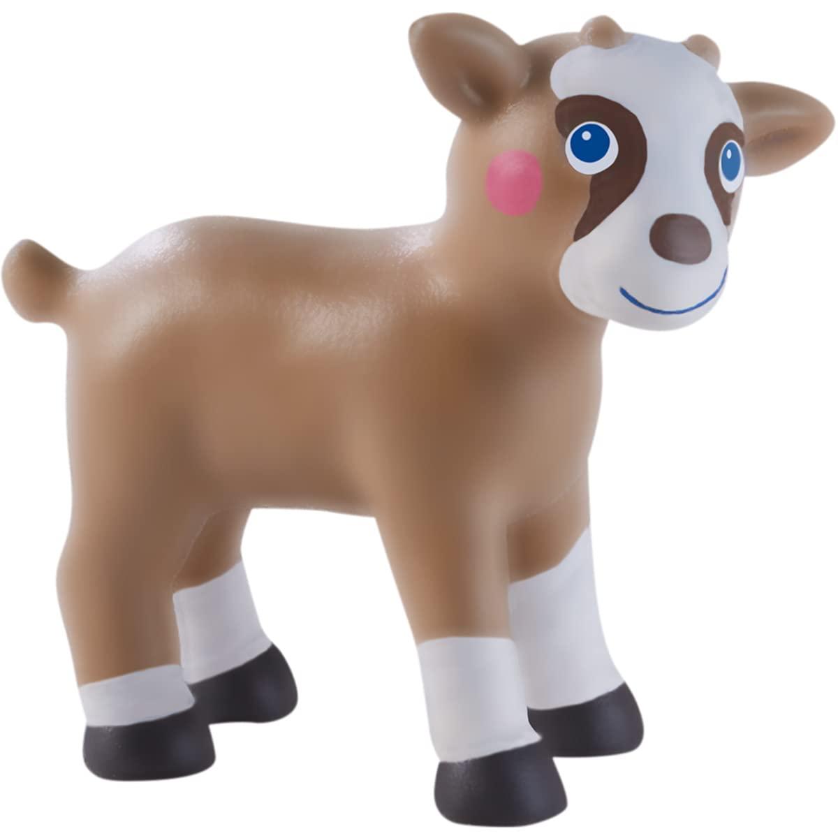 HABA HABA Little Friends Goat Kid - 2\" Chunky Plastic Farm Animal Toy Figure