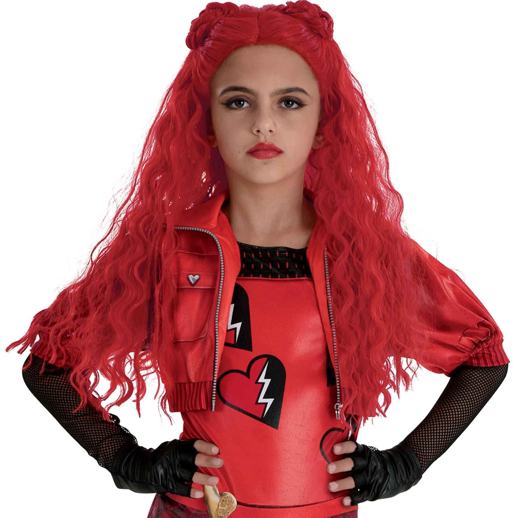 Party City Party City Red Costume for Girls - Disney Descendants 4 The Rise of Red Costume Includes Shirt with Attached Jacket, Pants, Belt, & Gloves - Costumes for Halloween, Birthday Parties, & Themed Events