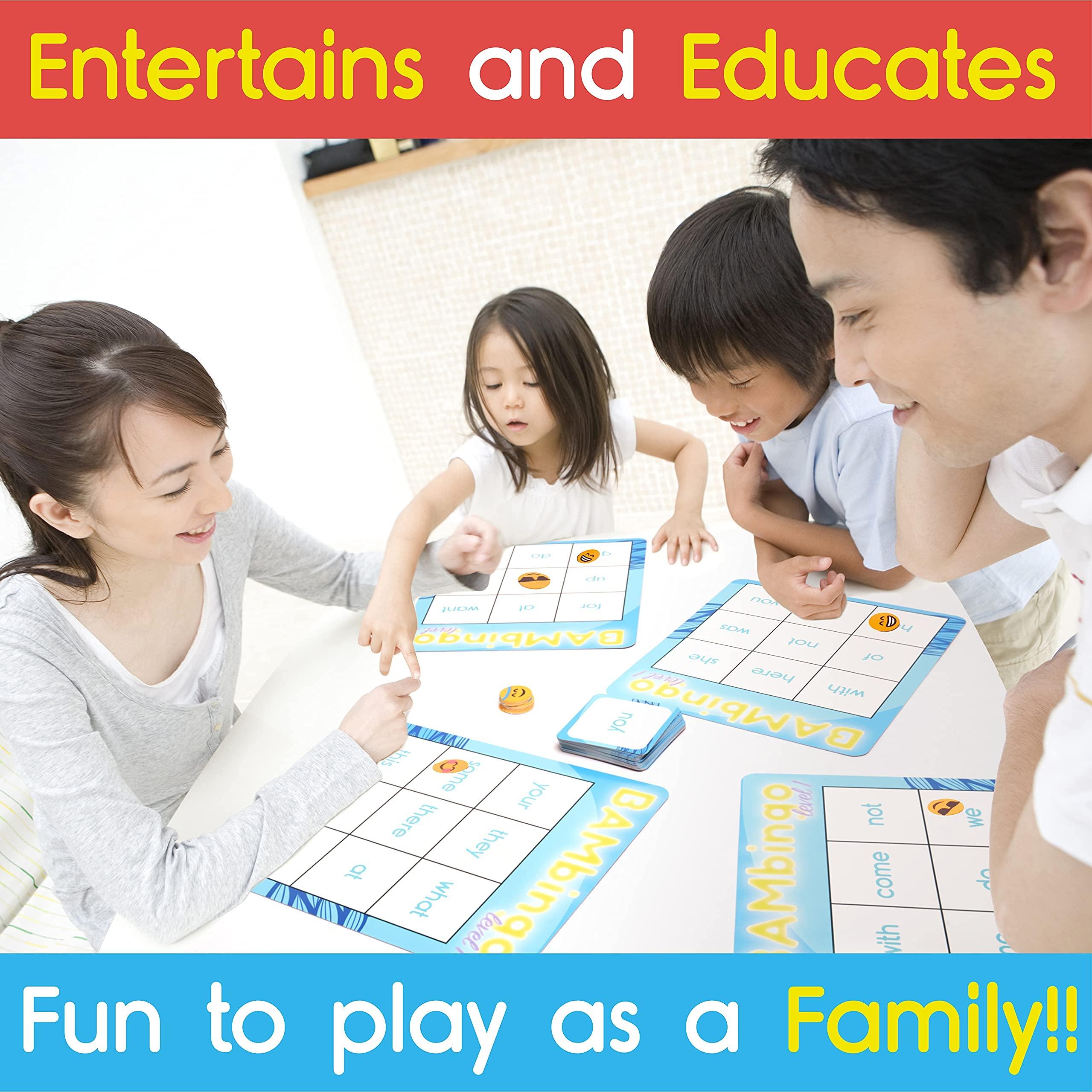 THE BAMBINO TREE THE BAMBINO TREE Sight Word Bingo Game Level 1 and 2 - Learn to Read Vocabulary for Kindergarten 1st Grade - Dolch\'s Fry\'s Words Lists