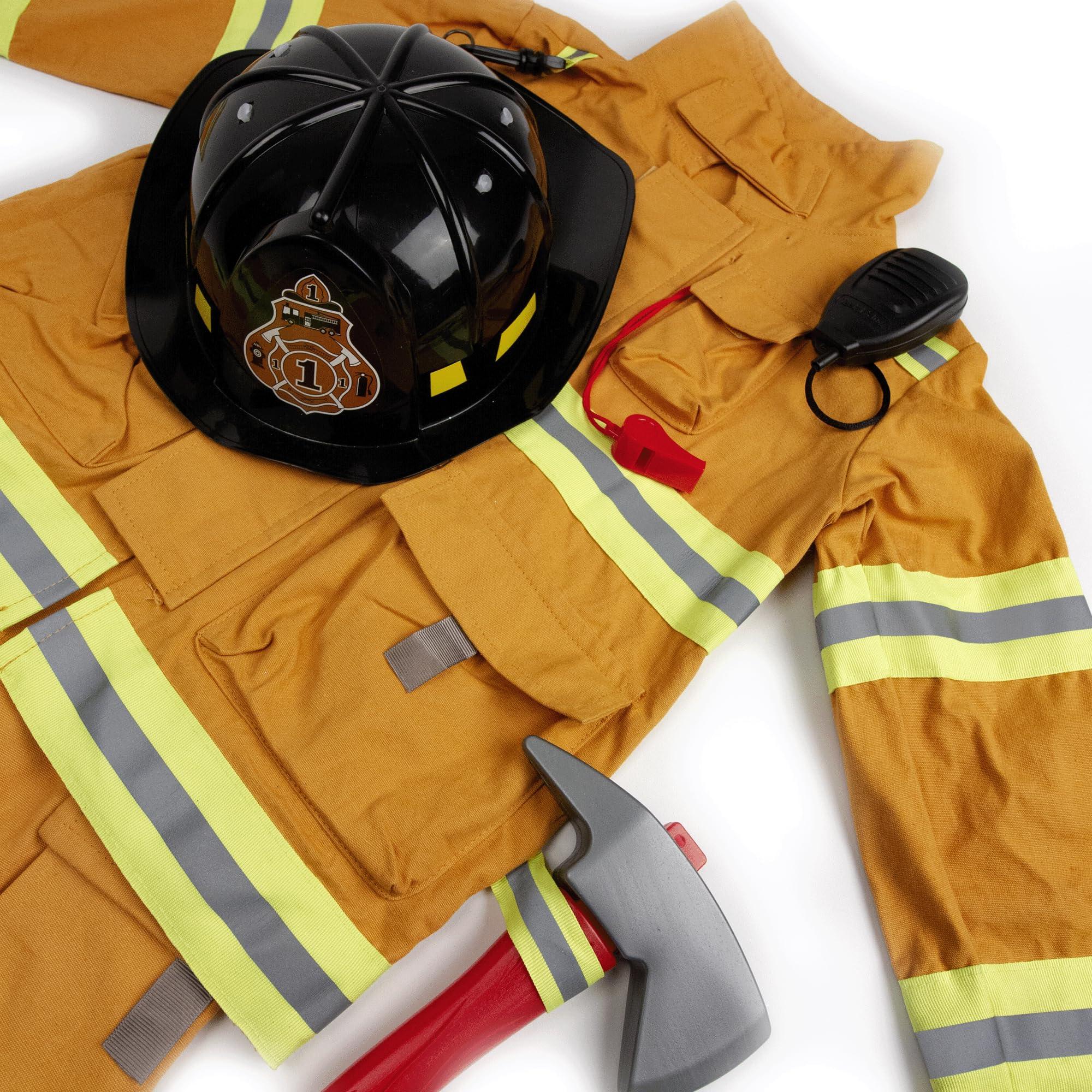 Teetot & Co. Inc. Adventure Factory Firefighter Costume in Yellow By Teetot (Large 7/8)