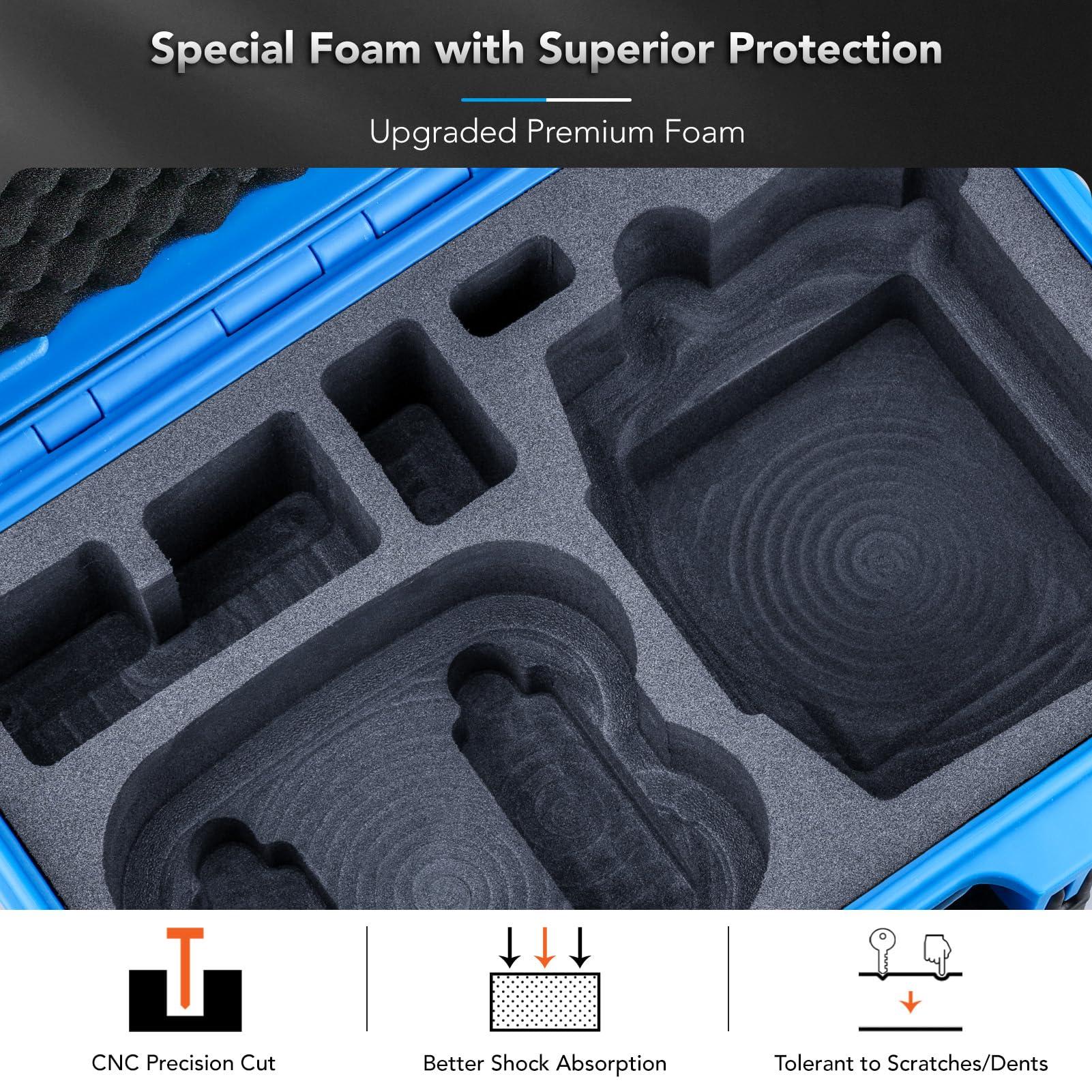 Lykus Lykus Titan N110 Waterproof Hard Case for DJI Neo Combo, RC-N3/DJI RC 2, Support Up to 7 batteries [CASE ONLY]